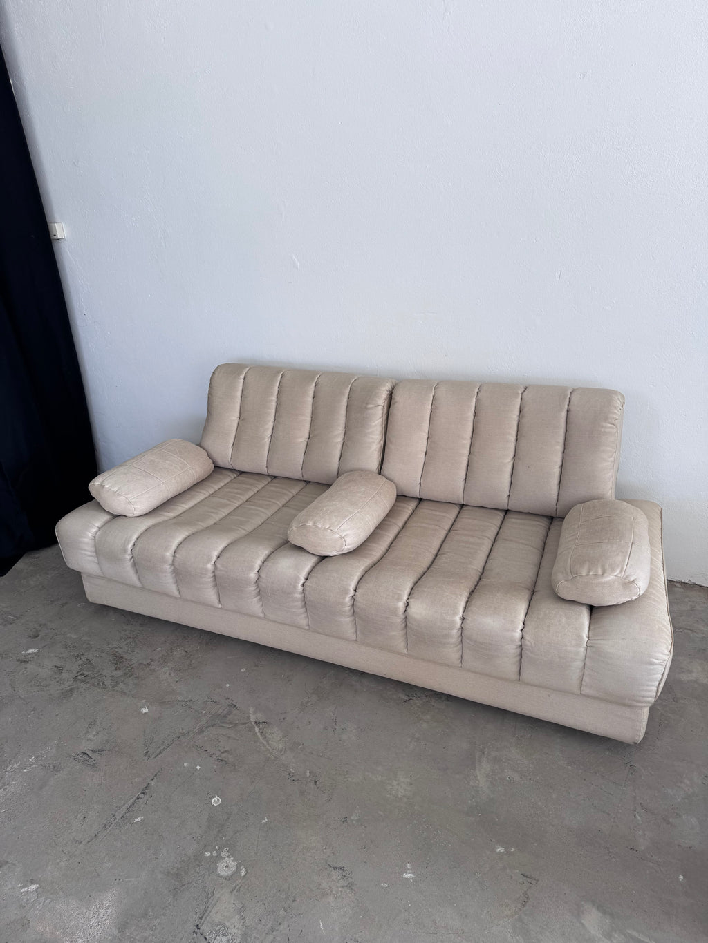 De Sede DS-85 Sofa / Daybed – seltene Baumwolle-Leinen-Version – 1970er