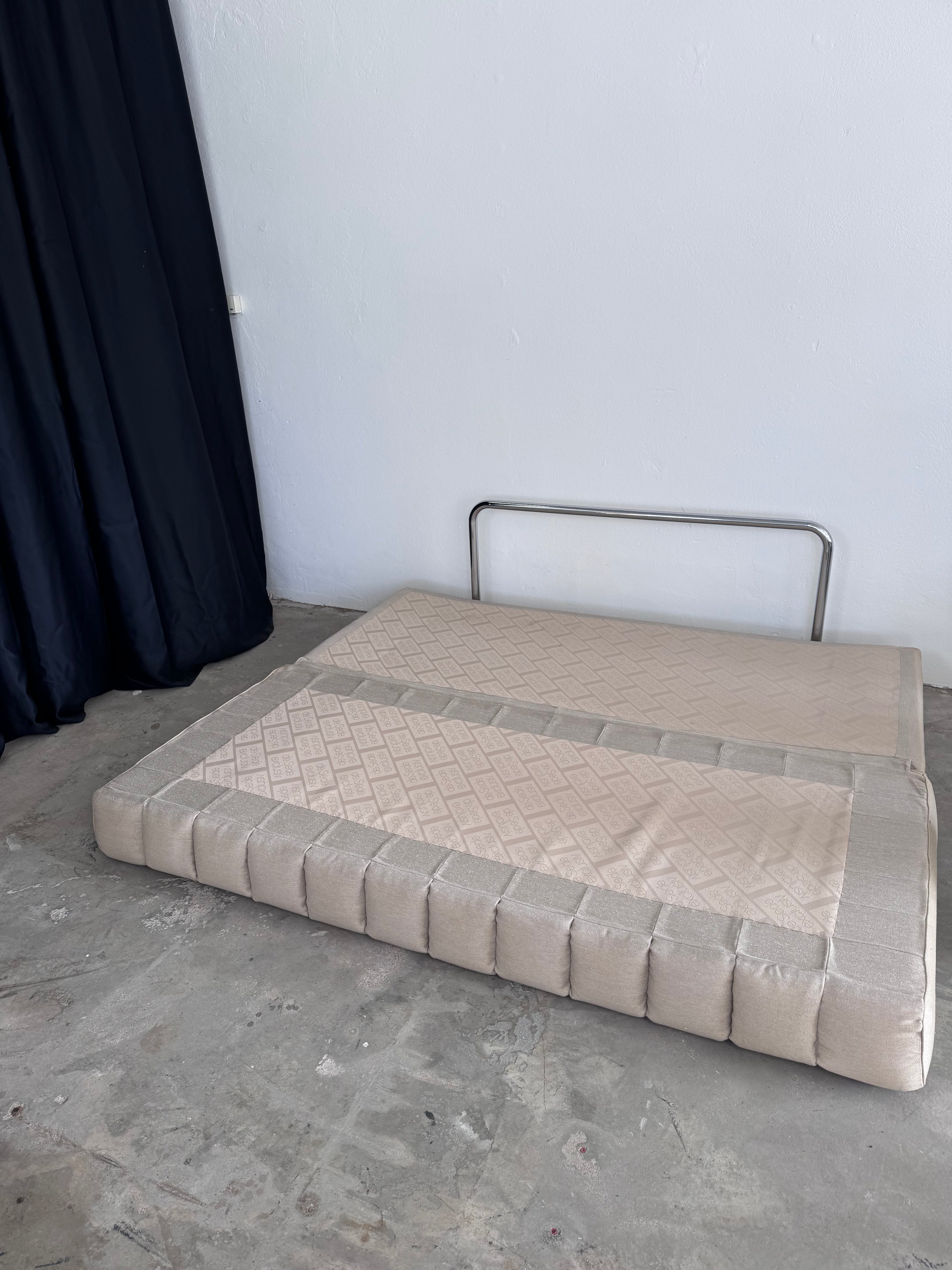 De Sede DS-85 Sofa / Daybed – seltene Baumwolle-Leinen-Version – 1970er