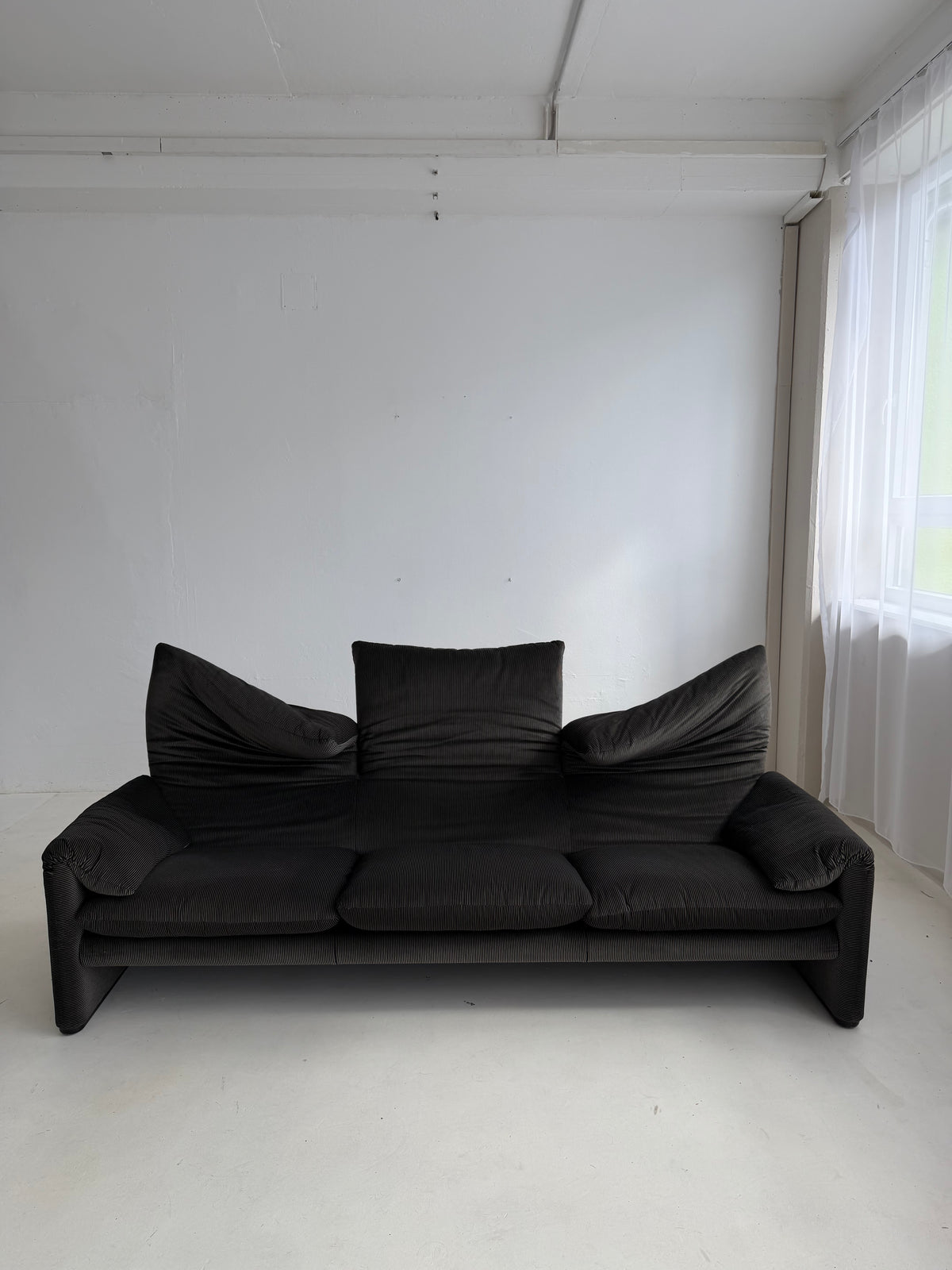 1970s Maralunga Three-Seater Sofa by Vico Magistretti for Cassina