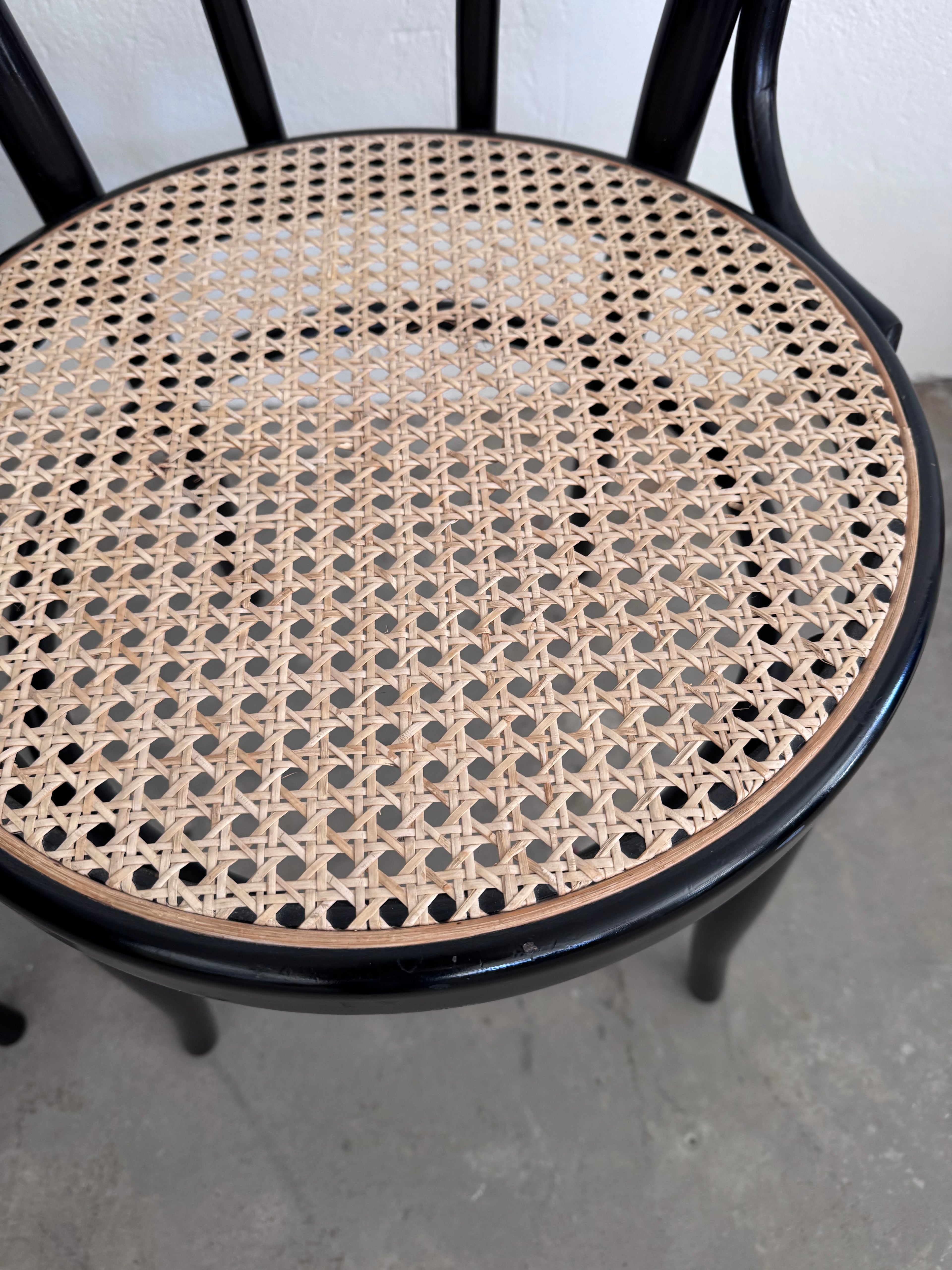 Thonet Nr. 18 Stuhl aus Buchenholz & Wiener Geflecht, 1960er – zugeschrieben Thonet / Herbatschek
