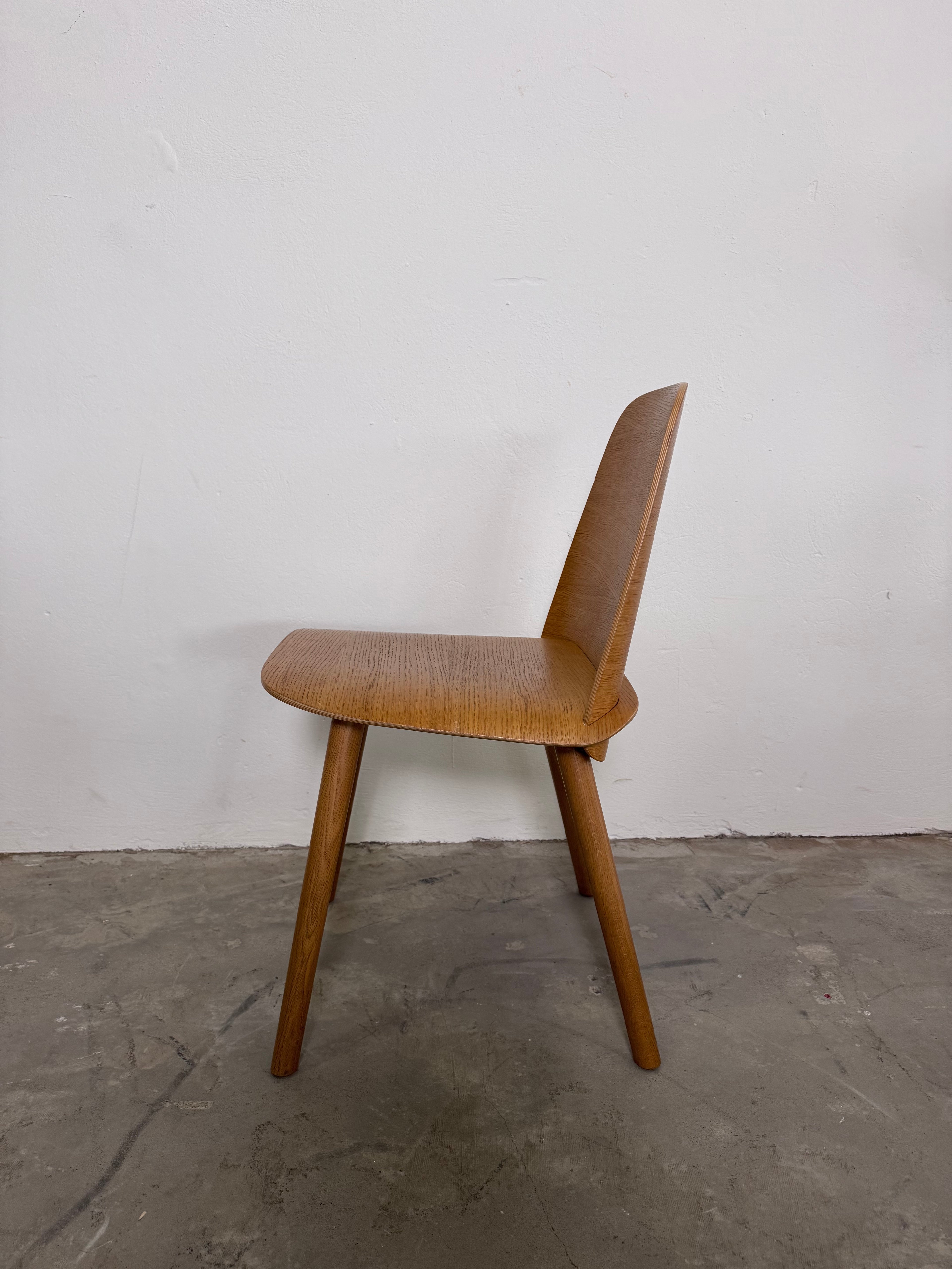 Original Muuto „Nerd Chair“ von David Geckeler in der frühen 2013er Version aus Eiche