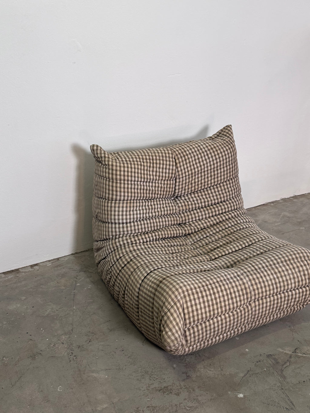 Vintage Ligne Roset Togo Eckelement + Sessel – Originalbezug, Michel Ducaroy Design, 70er/80er Jahre