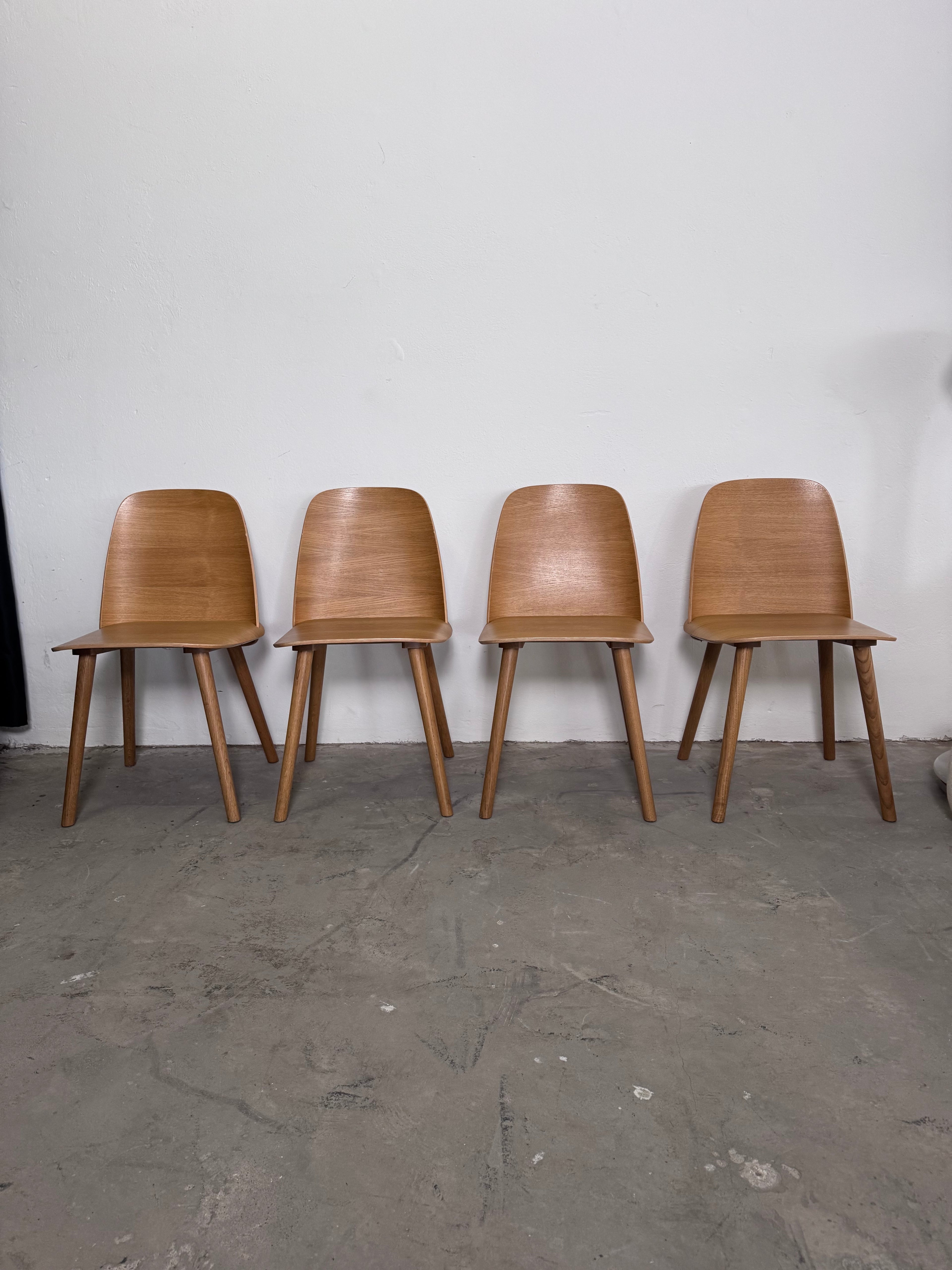 Original Muuto „Nerd Chair“ von David Geckeler in der frühen 2013er Version aus Eiche