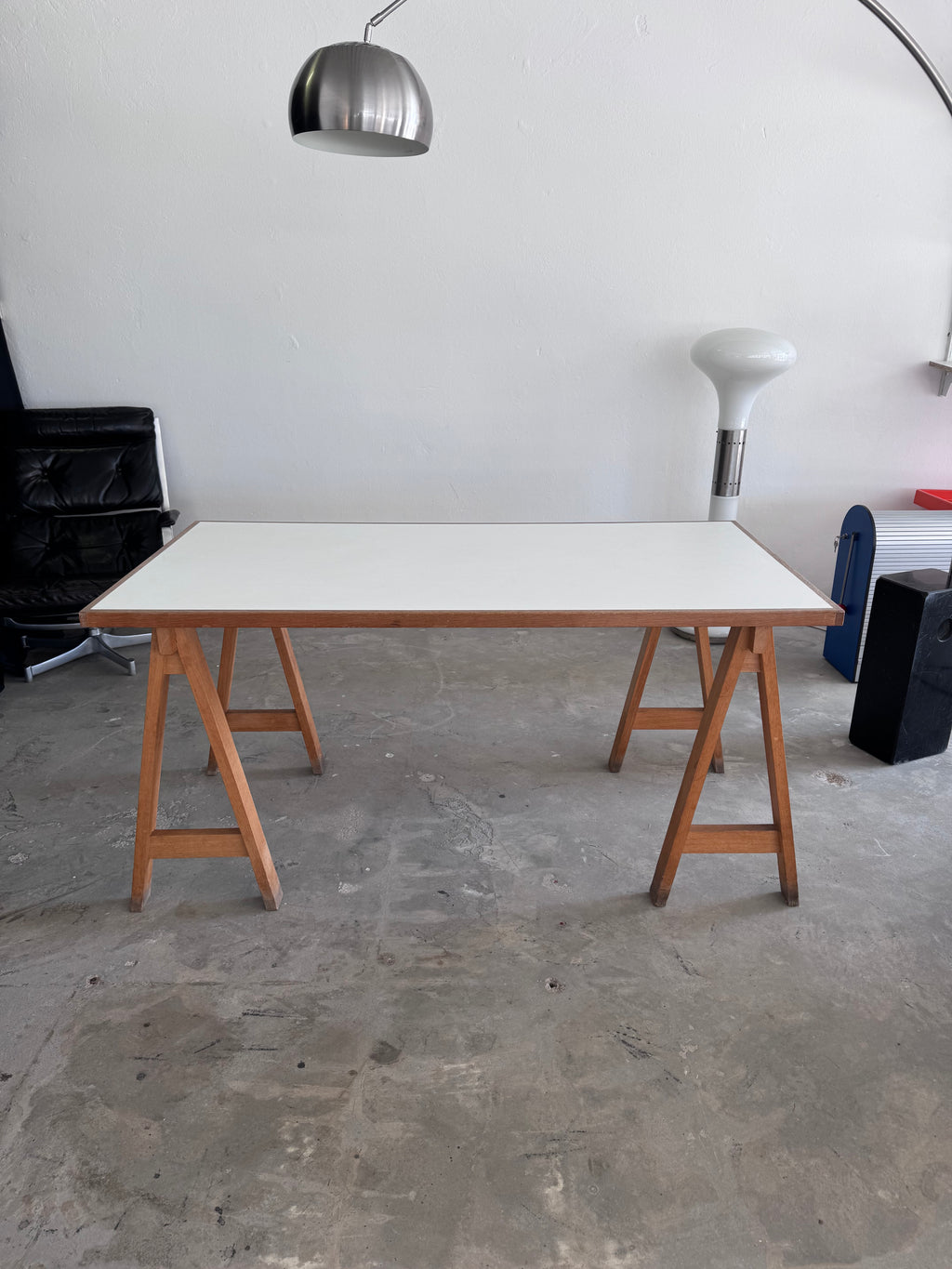 Esstisch zugeschrieben an Karl-Johan Hjerling – skandinavischer Bocktisch – 150 x 80 x 73 cm – Mid Century