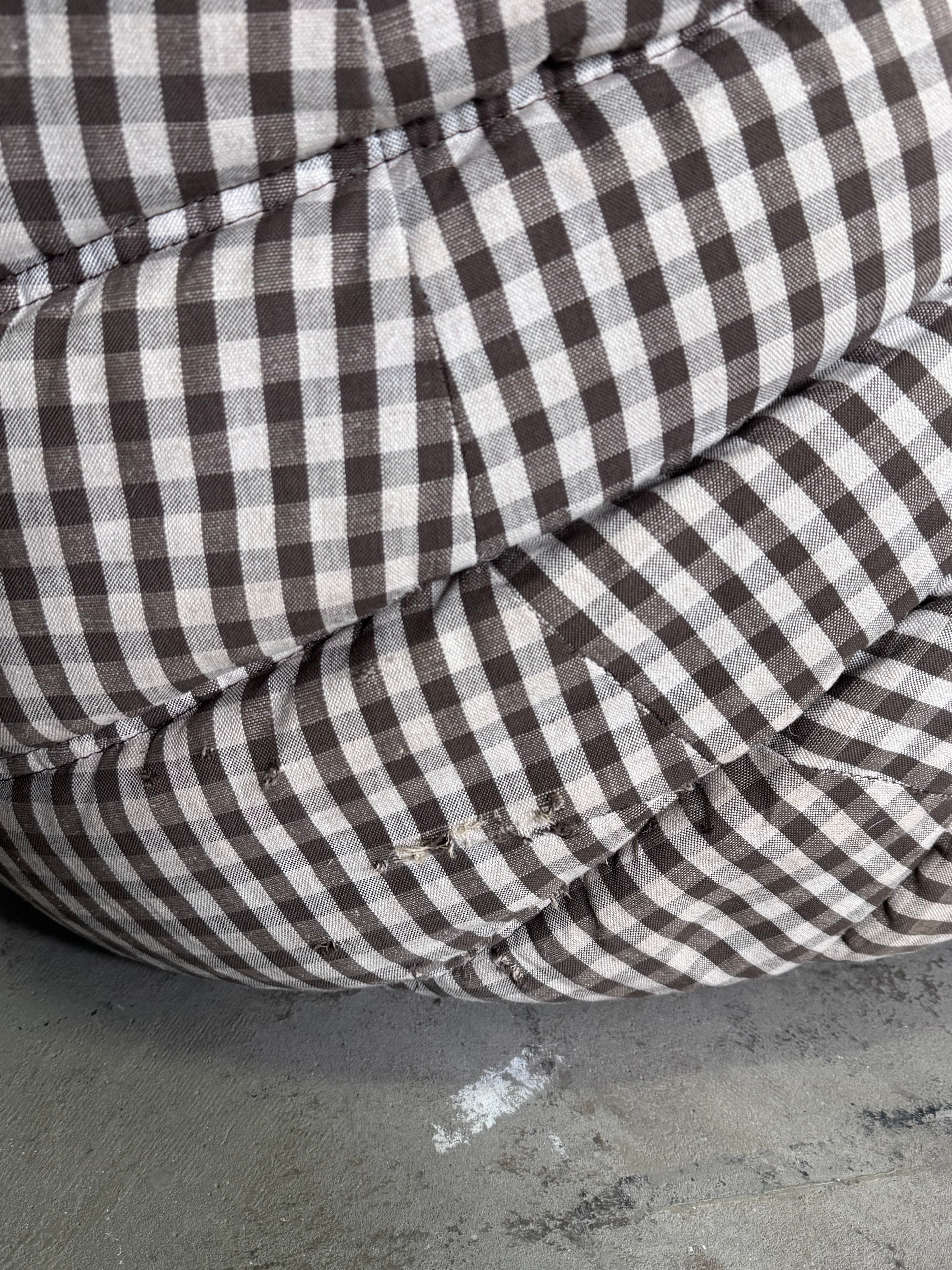 Vintage Ligne Roset Togo Eckelement + Sessel – Originalbezug, Michel Ducaroy Design, 70er/80er Jahre