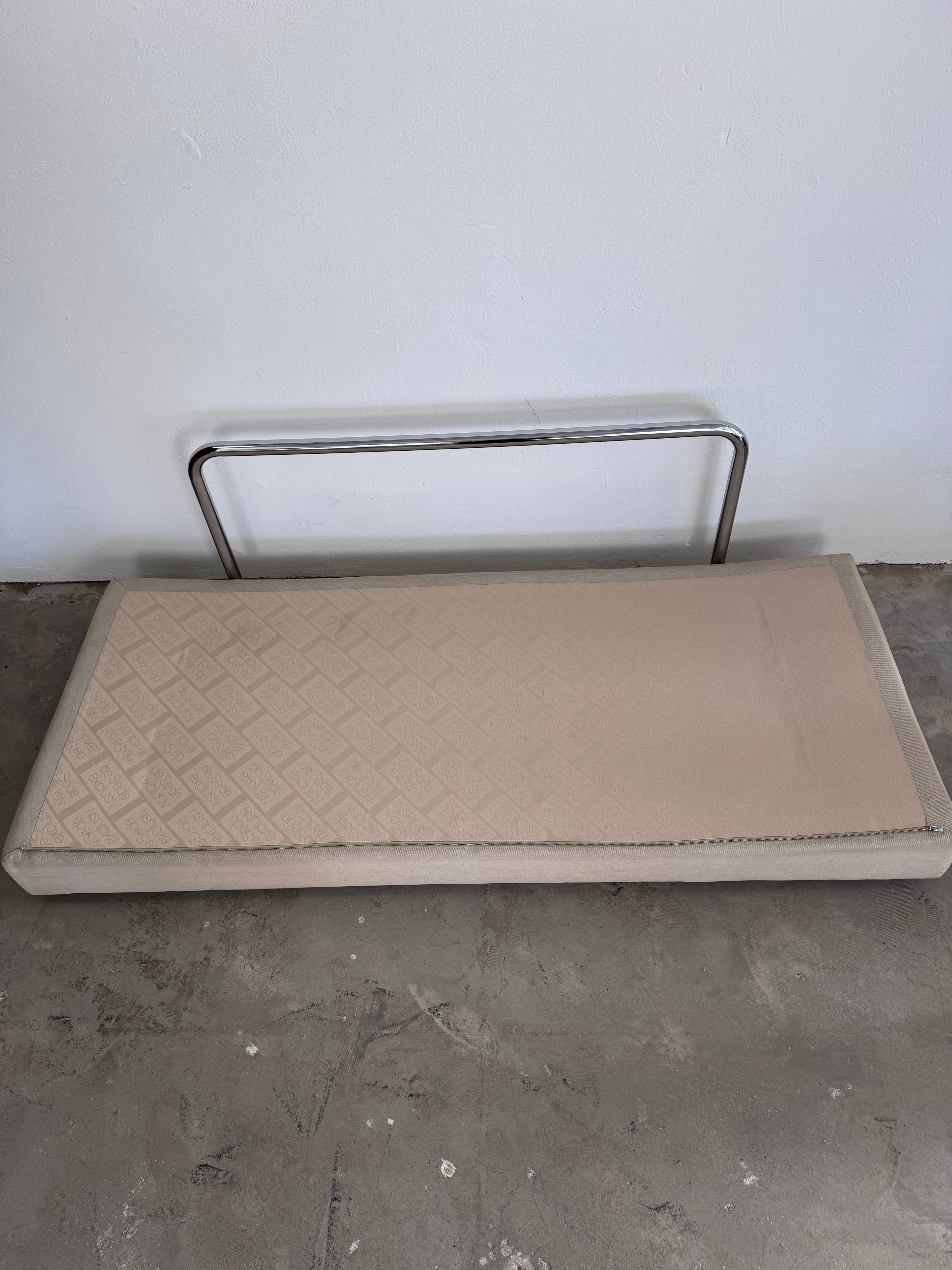 De Sede DS-85 Sofa / Daybed – seltene Baumwolle-Leinen-Version – 1970er