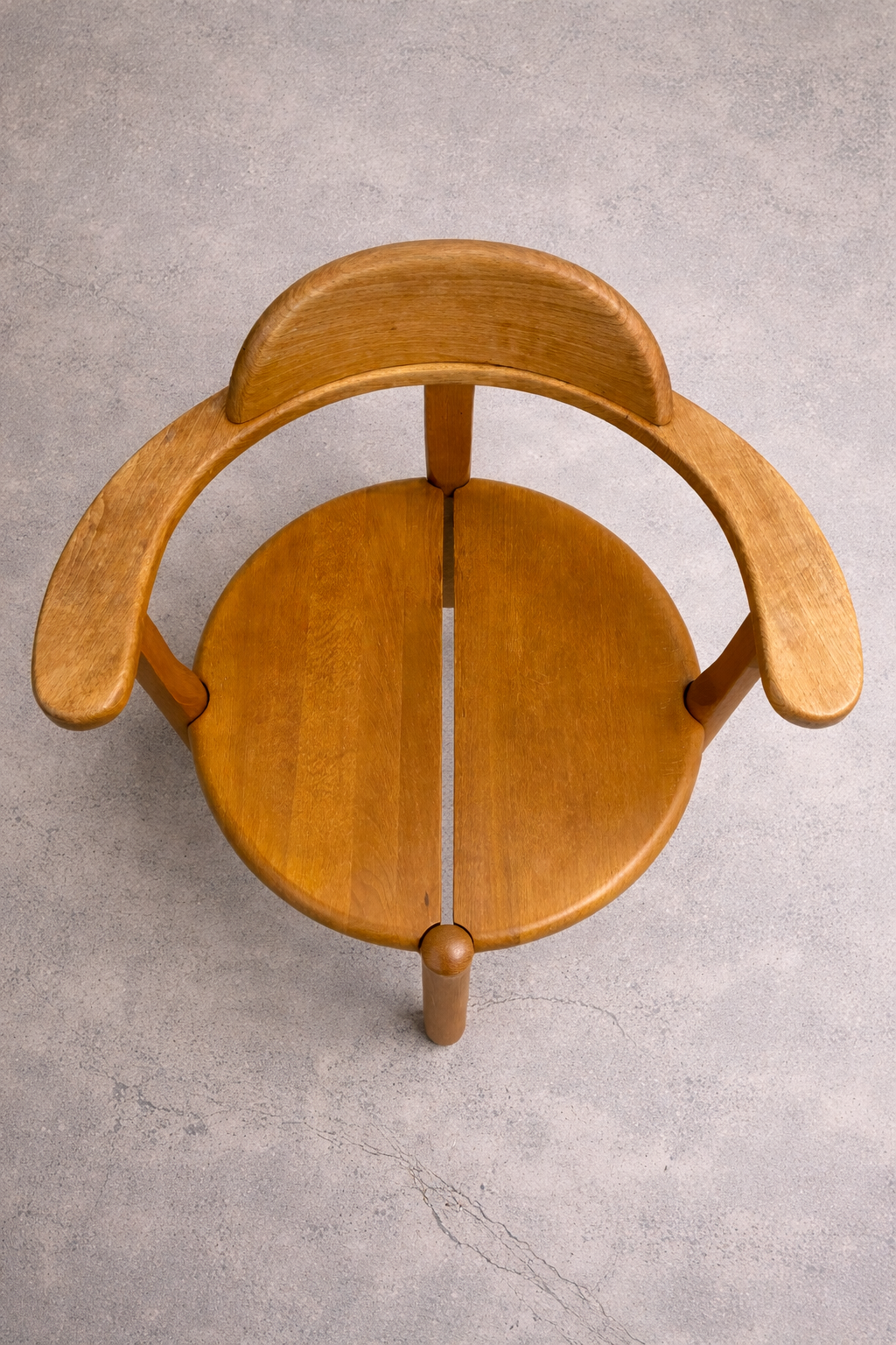 1/4 Dänischer Mid Century Esszimmerstuhl, 1960er Vintage Armlehnstuhl aus Erlenholz, Skandinavisches Design, Organische Form