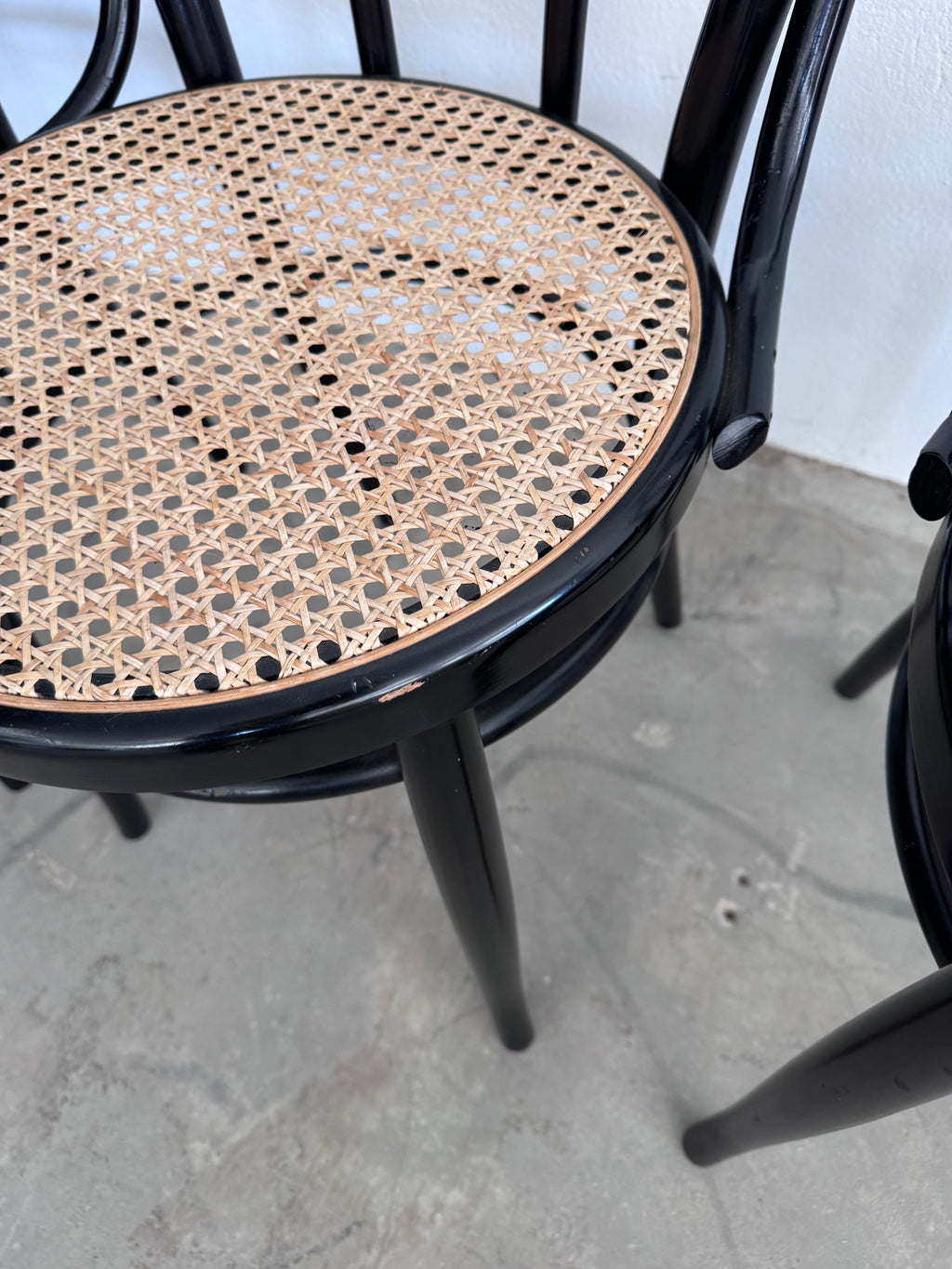 Thonet Nr. 18 Stuhl aus Buchenholz & Wiener Geflecht, 1960er – zugeschrieben Thonet / Herbatschek