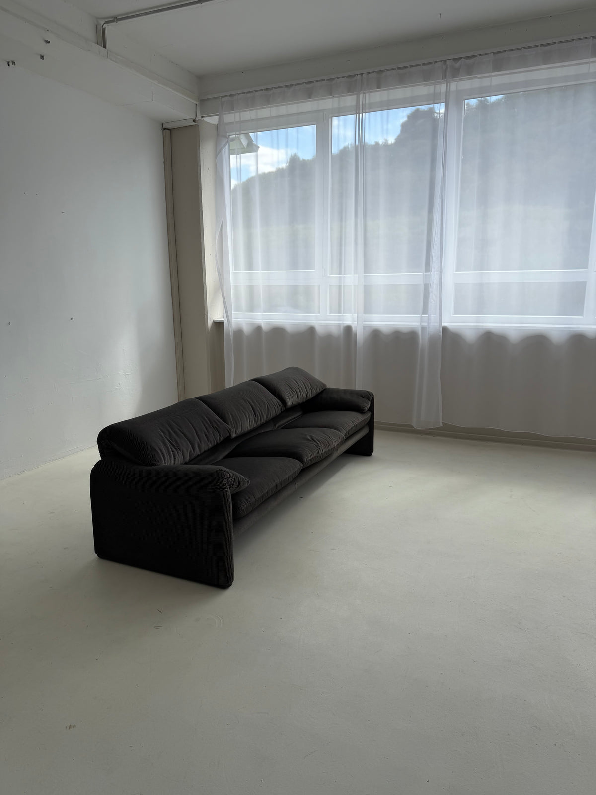 1970s Maralunga Three-Seater Sofa by Vico Magistretti for Cassina