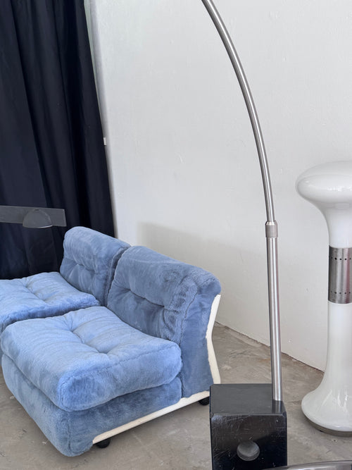 1/3 Amanta armchair Sessel by Mario Bellini (flauschigen Tauben blau), C&B Italia