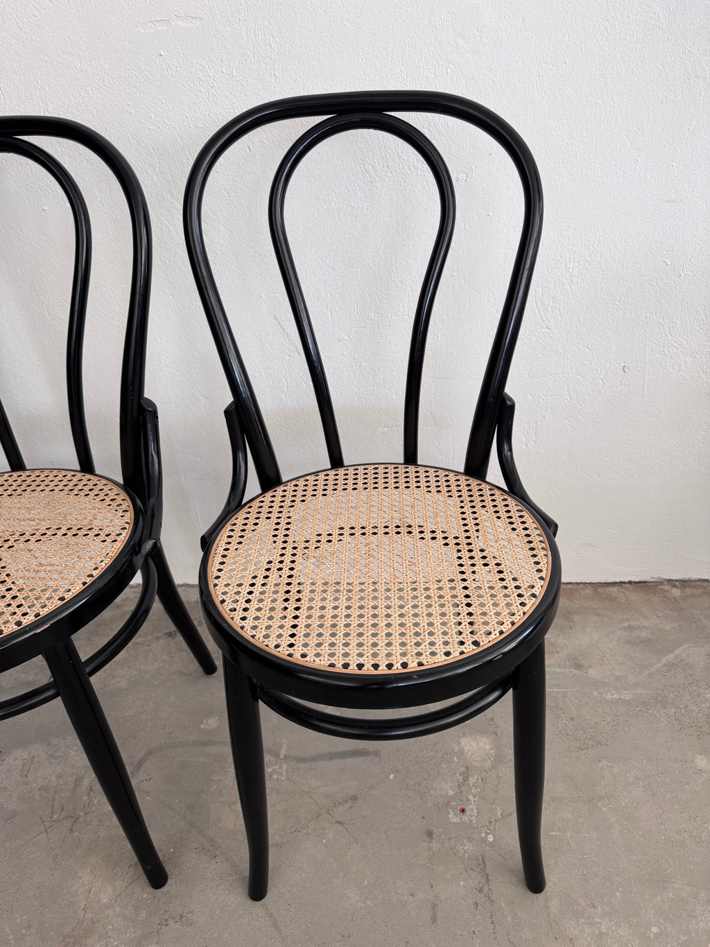 Thonet Nr. 18 Stuhl aus Buchenholz & Wiener Geflecht, 1960er – zugeschrieben Thonet / Herbatschek