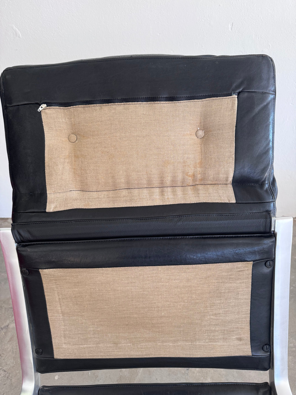 Jørgen Kastholm Lounge Chair für Kill International, 1960er Jahre – Aluminium & schwarzes Leder, Mid-Century Modern