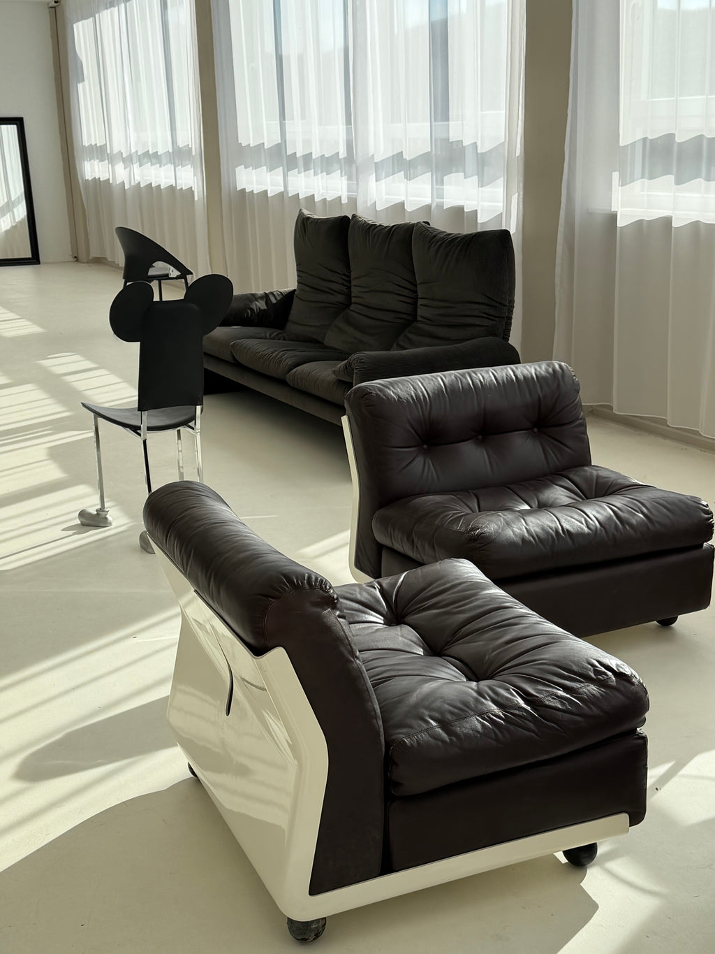 1970s Maralunga Three-Seater Sofa by Vico Magistretti for Cassina