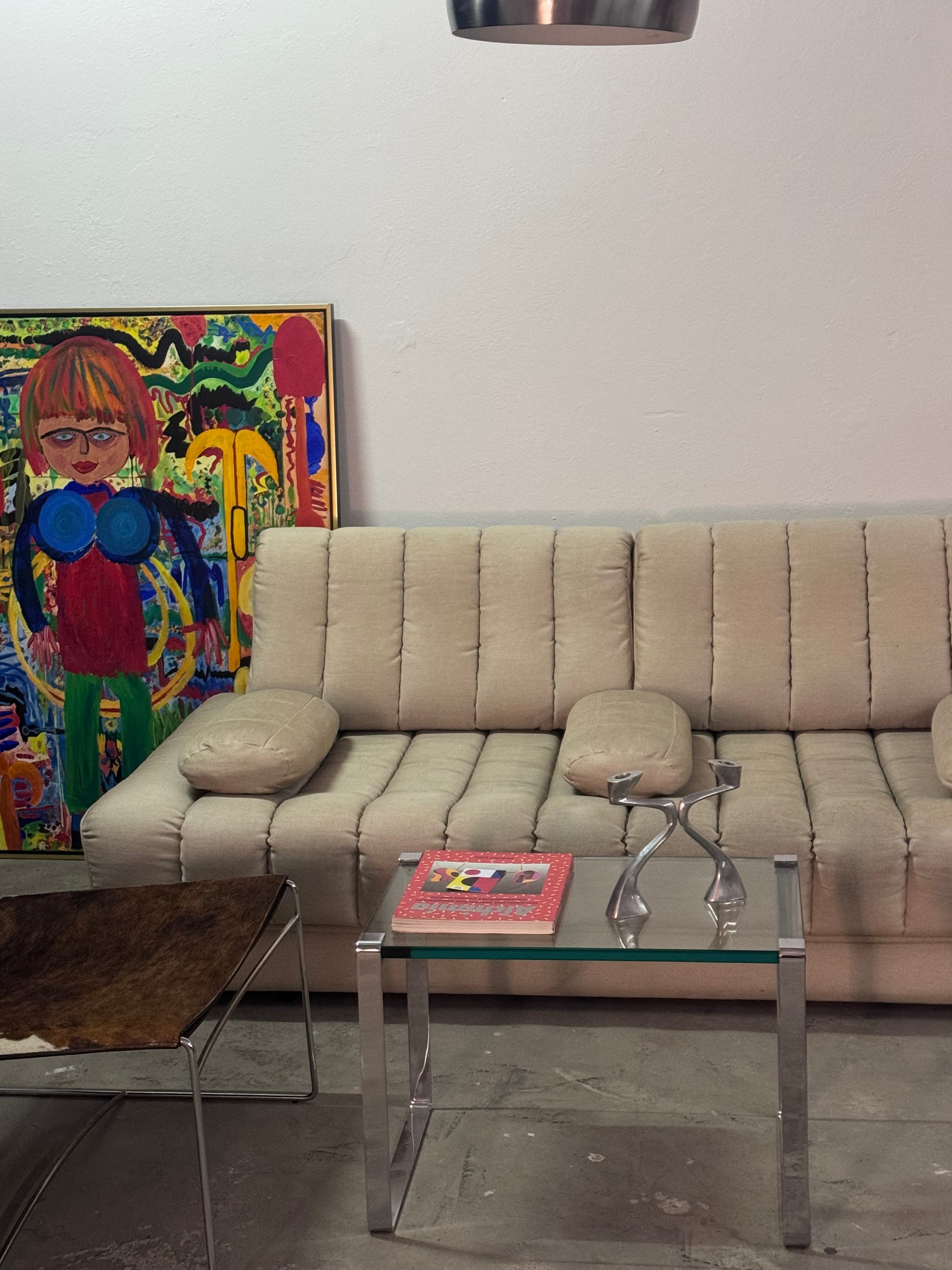 De Sede DS-85 Sofa / Daybed – seltene Baumwolle-Leinen-Version – 1970er