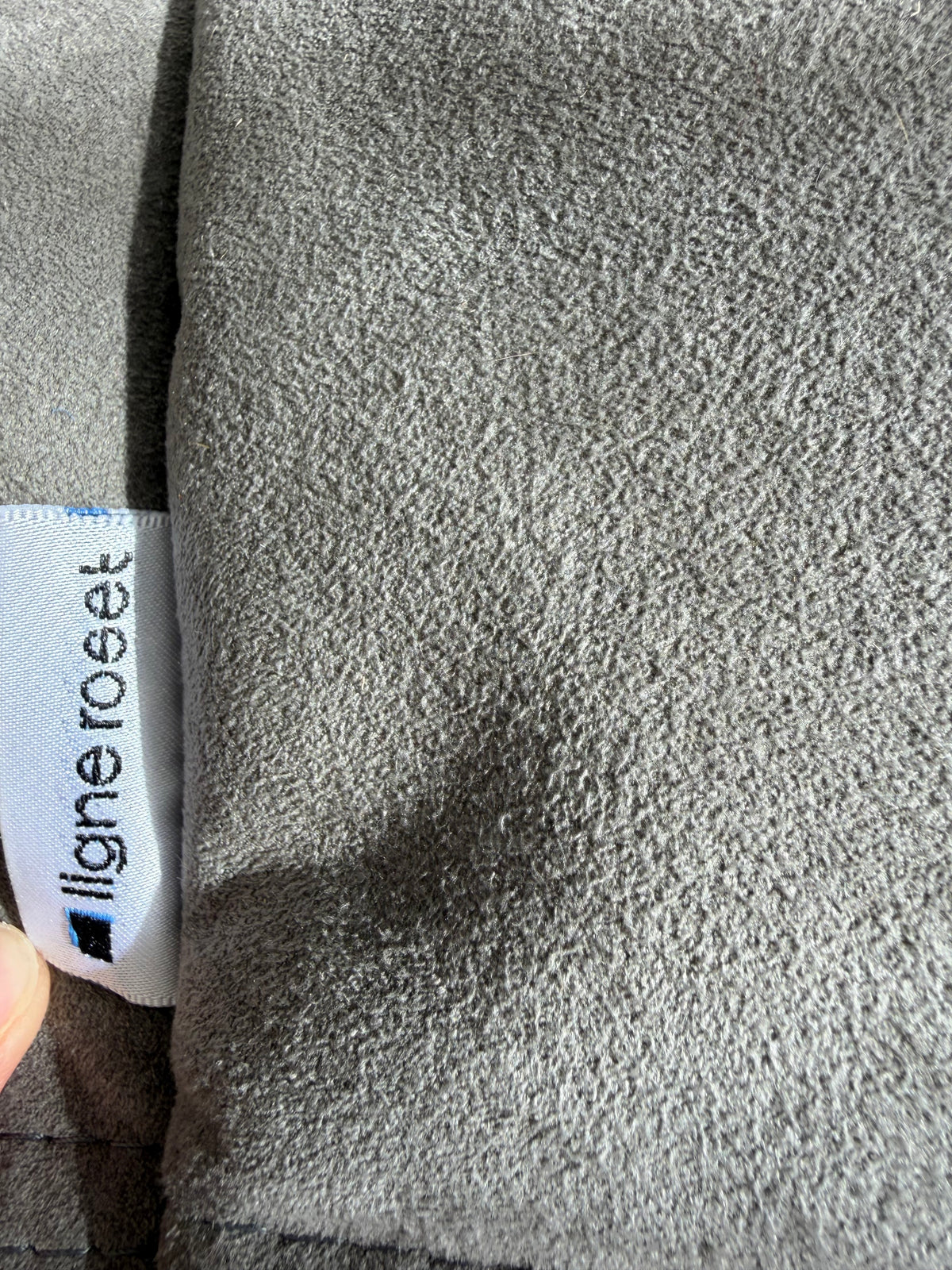 Ligne Roset Togo 2-Seater Sofa in Grey Alcantara, Michel Ducaroy, 2002
