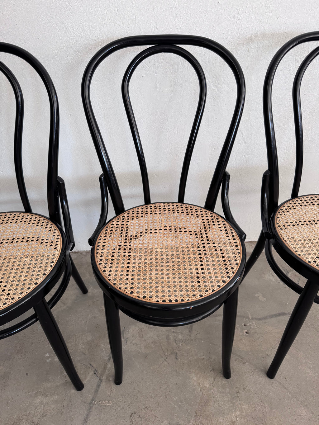 Thonet Nr. 18 Stuhl aus Buchenholz & Wiener Geflecht, 1960er – zugeschrieben Thonet / Herbatschek