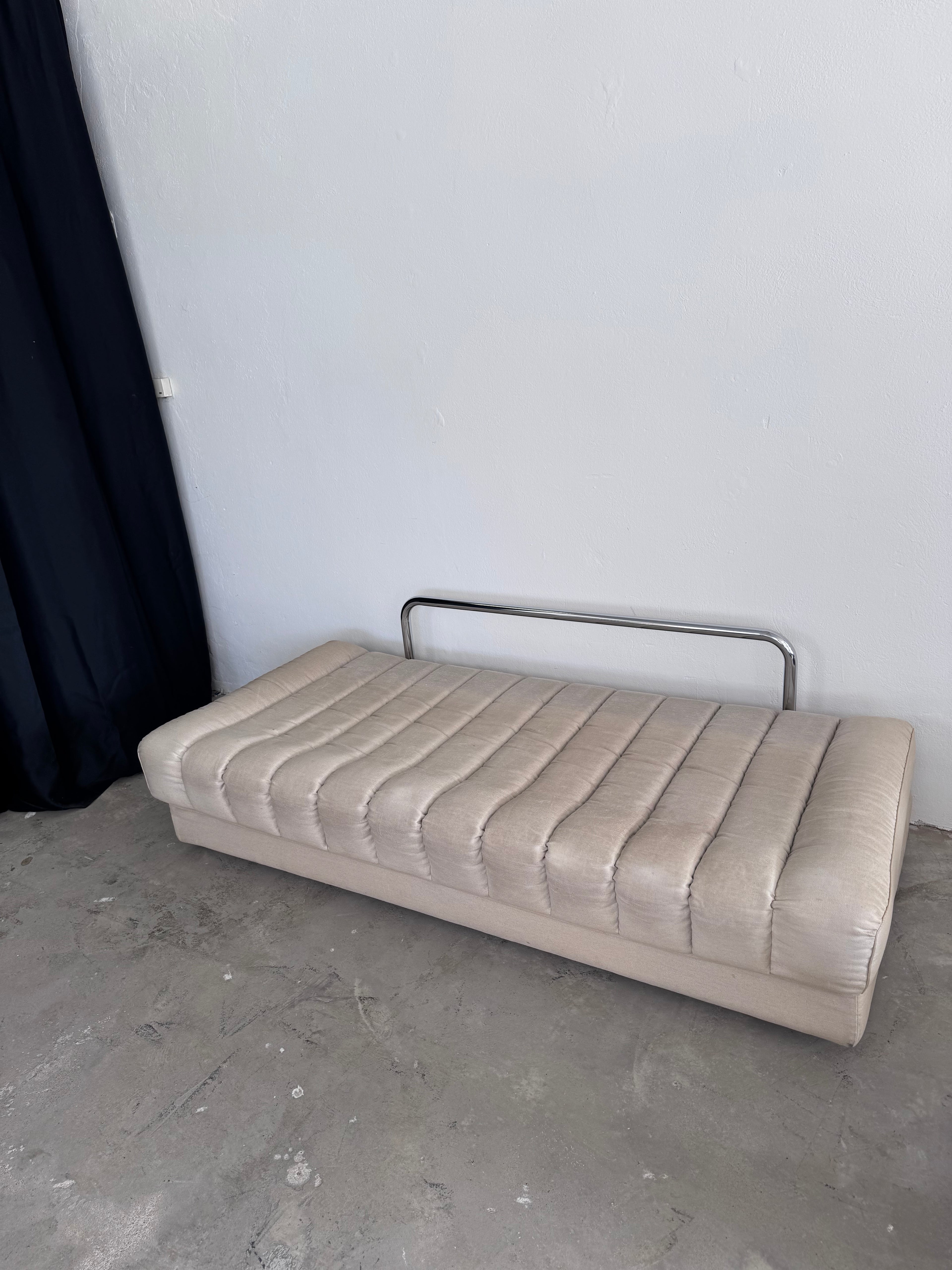 De Sede DS-85 Sofa / Daybed – seltene Baumwolle-Leinen-Version – 1970er
