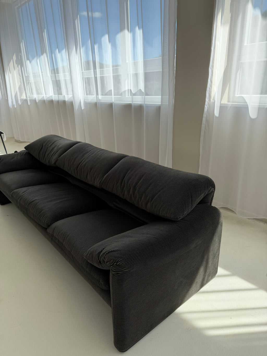 1970s Maralunga Three-Seater Sofa by Vico Magistretti for Cassina