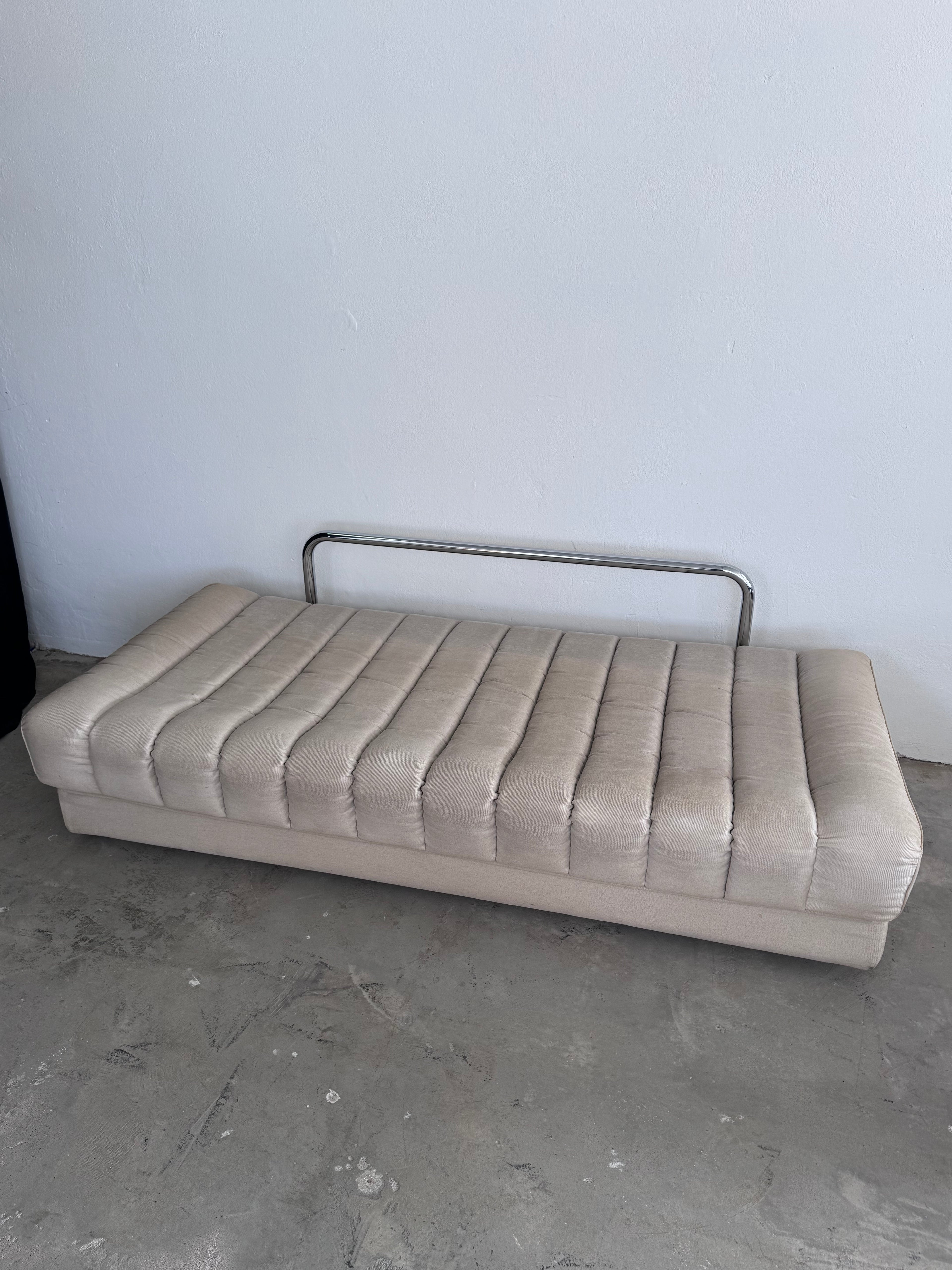 De Sede DS-85 Sofa / Daybed – seltene Baumwolle-Leinen-Version – 1970er