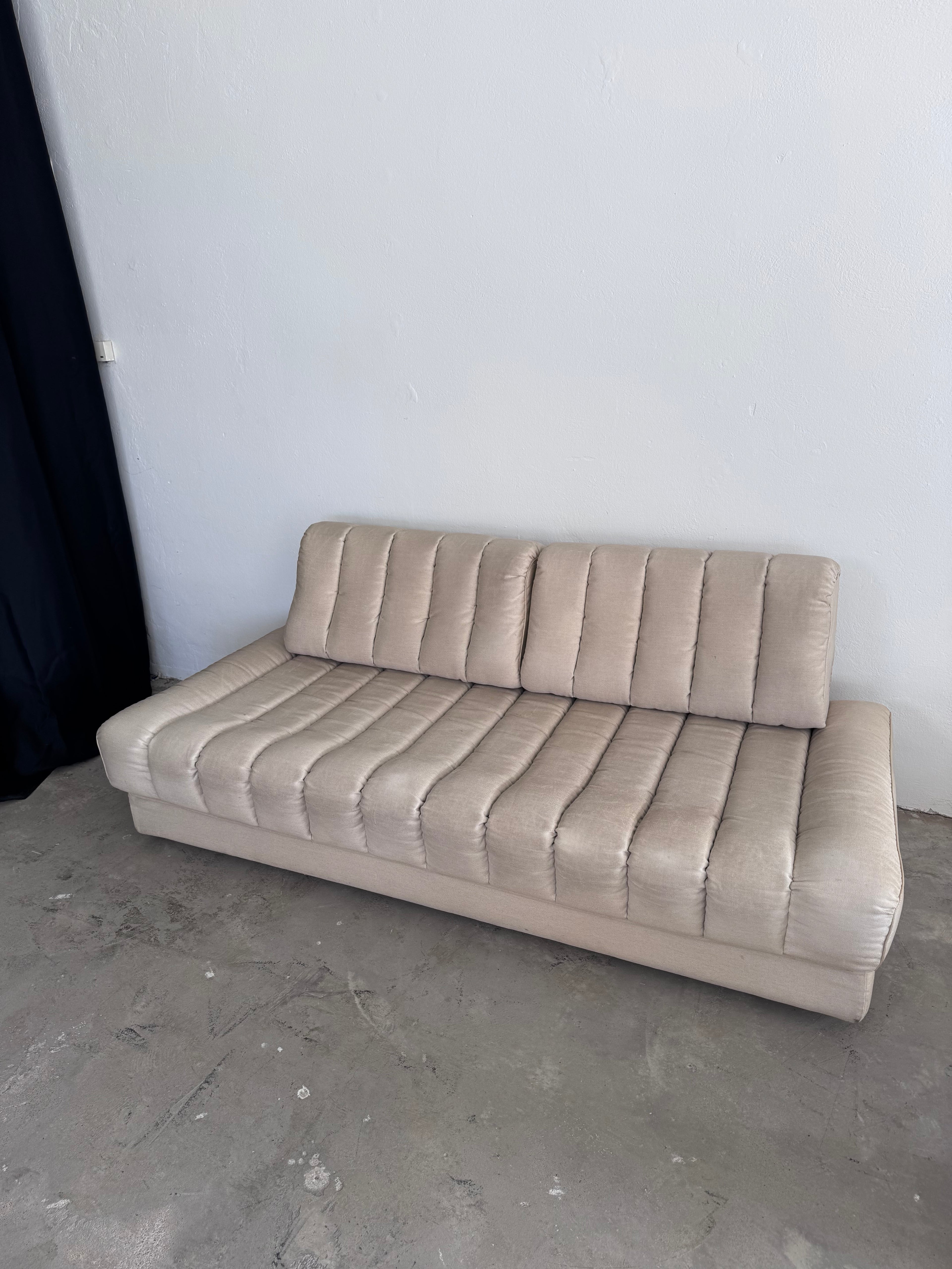 De Sede DS-85 Sofa / Daybed – seltene Baumwolle-Leinen-Version – 1970er