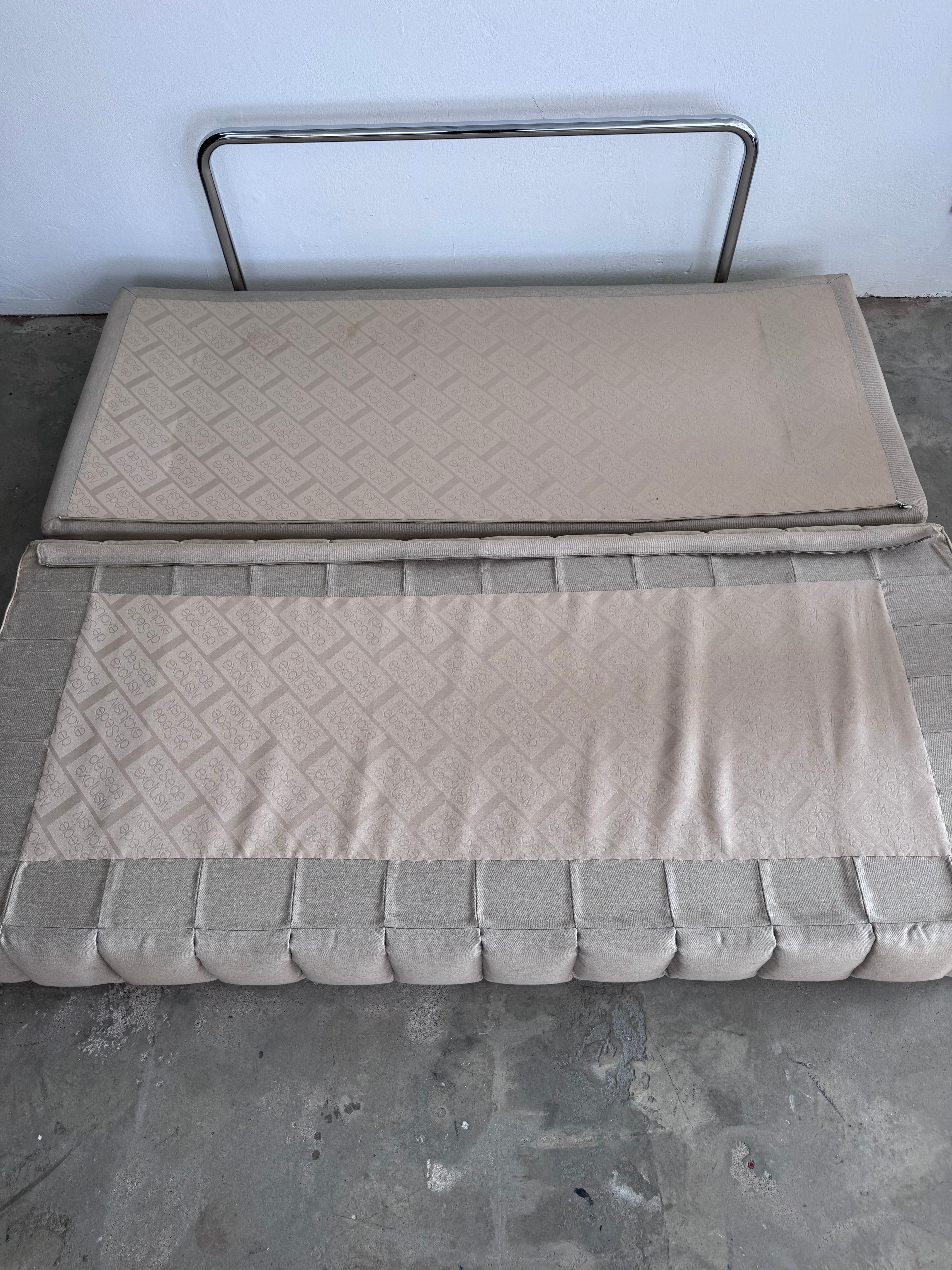 De Sede DS-85 Sofa / Daybed – seltene Baumwolle-Leinen-Version – 1970er