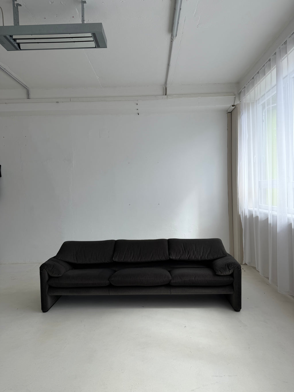 1970s Maralunga Three-Seater Sofa by Vico Magistretti for Cassina