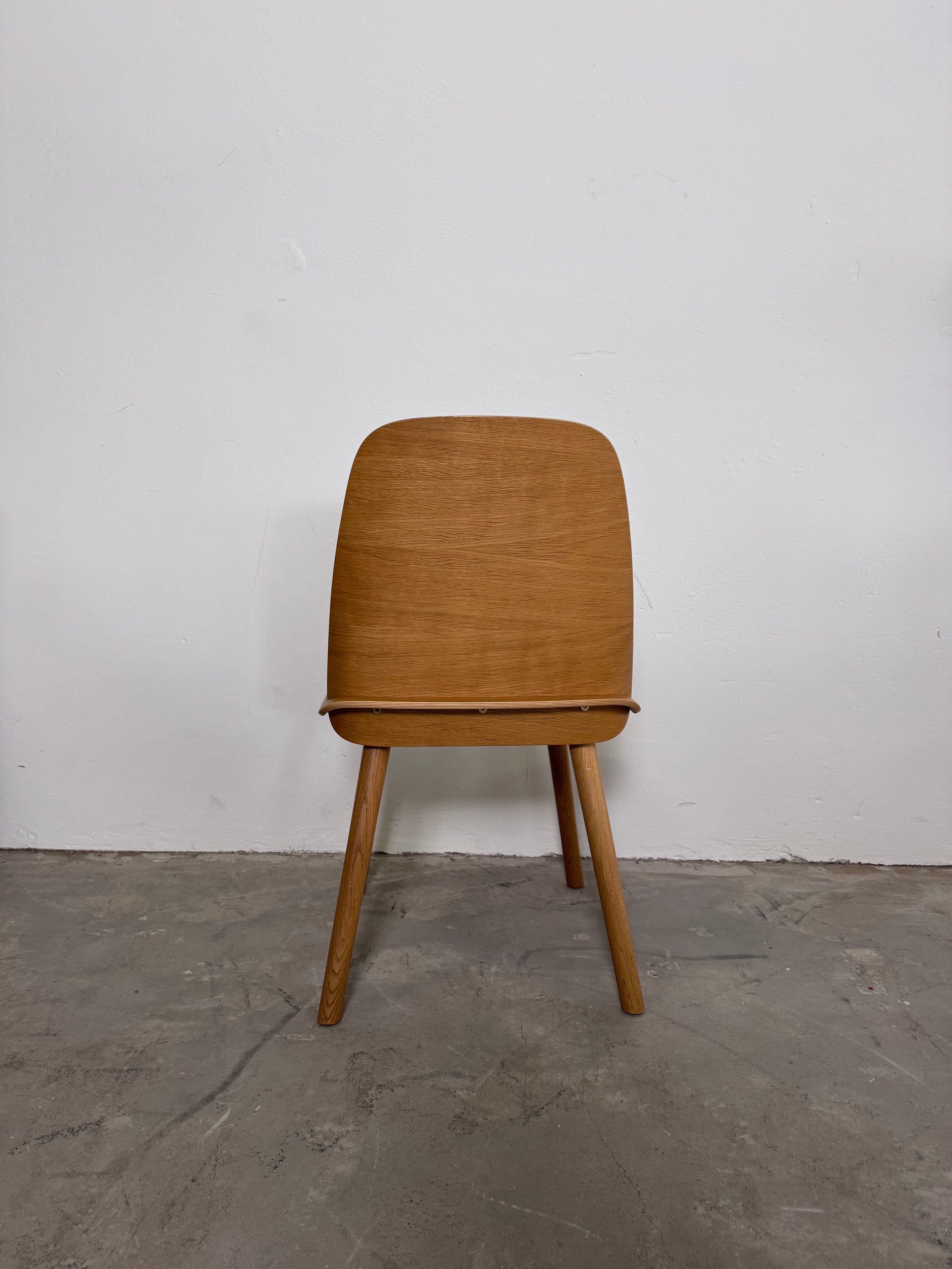 Original Muuto „Nerd Chair“ von David Geckeler in der frühen 2013er Version aus Eiche