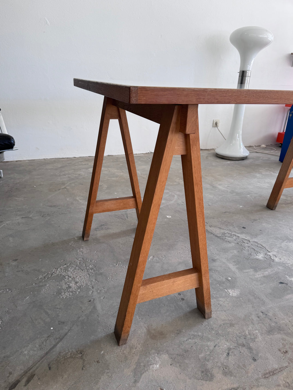 Esstisch zugeschrieben an Karl-Johan Hjerling – skandinavischer Bocktisch – 150 x 80 x 73 cm – Mid Century