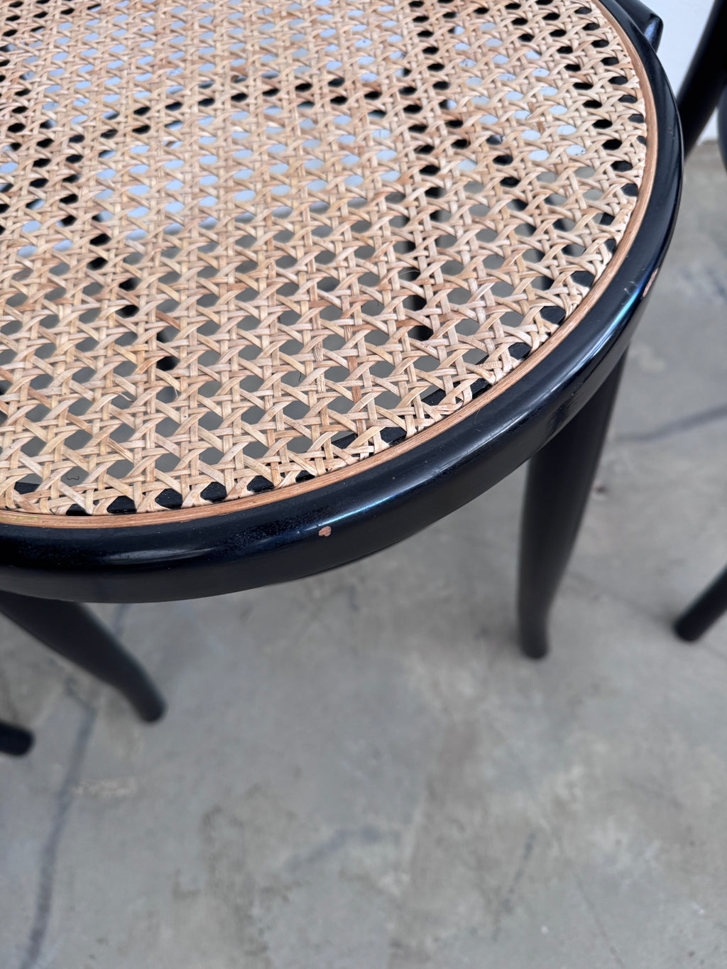 Thonet Nr. 18 Stuhl aus Buchenholz & Wiener Geflecht, 1960er – zugeschrieben Thonet / Herbatschek