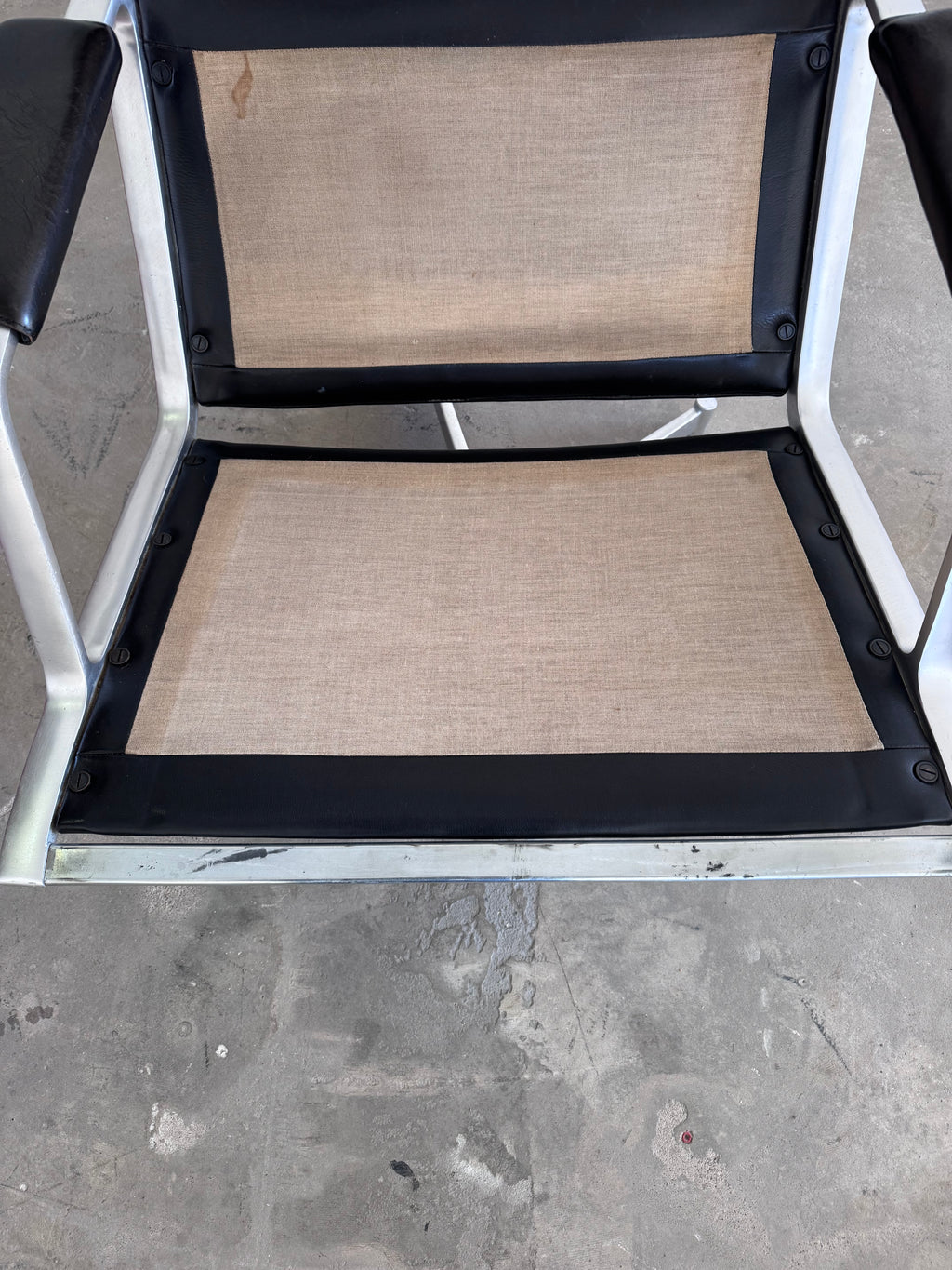 Jørgen Kastholm Lounge Chair für Kill International, 1960er Jahre – Aluminium & schwarzes Leder, Mid-Century Modern