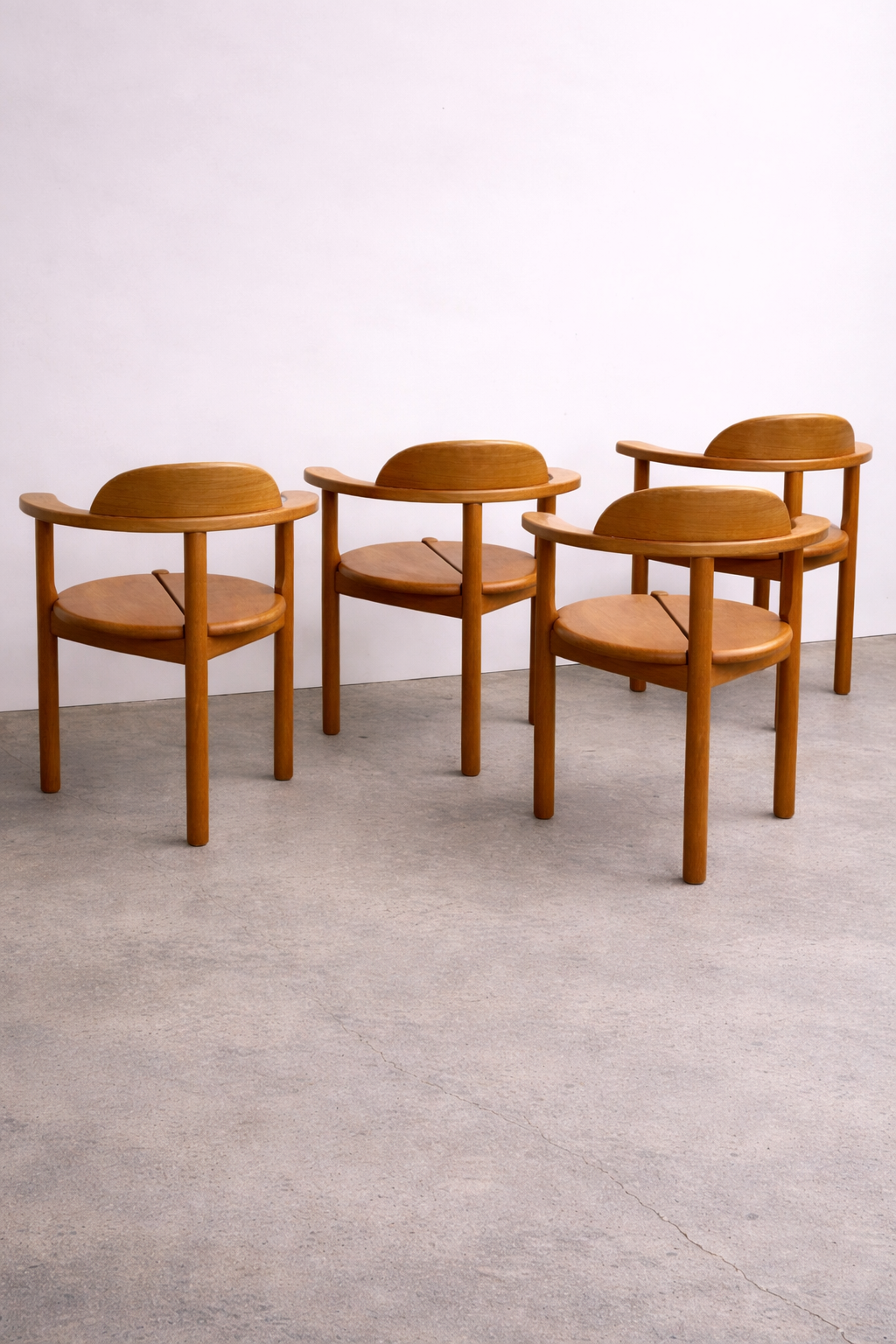 1/4 Dänischer Mid Century Esszimmerstuhl, 1960er Vintage Armlehnstuhl aus Erlenholz, Skandinavisches Design, Organische Form