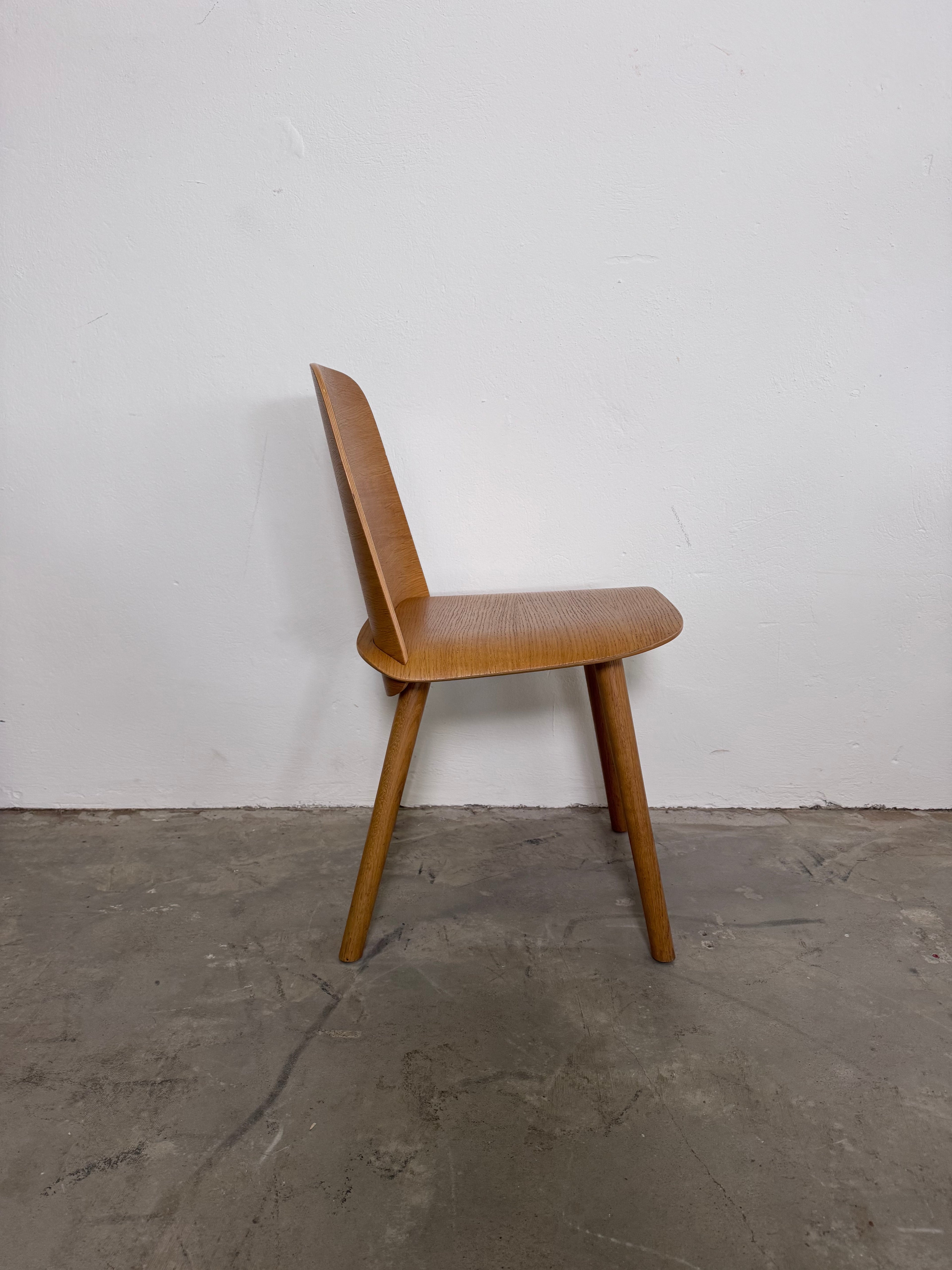 Original Muuto „Nerd Chair“ von David Geckeler in der frühen 2013er Version aus Eiche