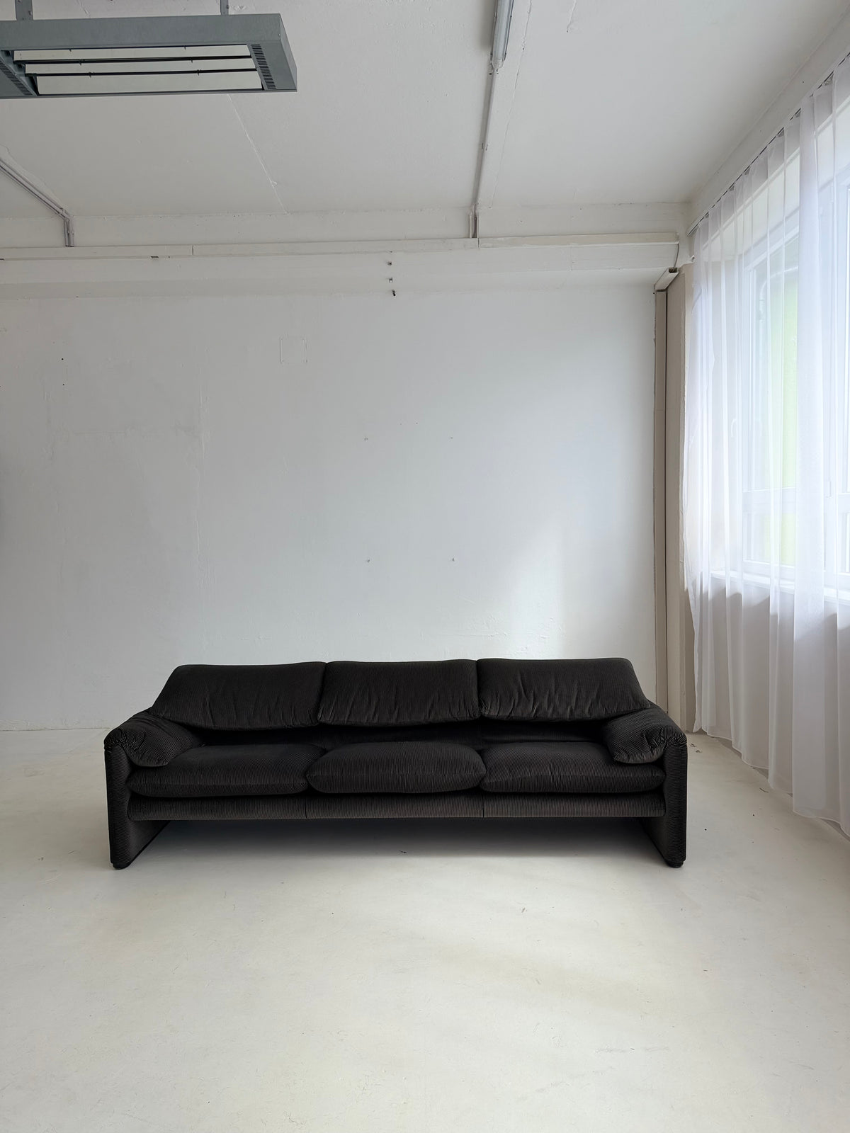 1970s Maralunga Three-Seater Sofa by Vico Magistretti for Cassina