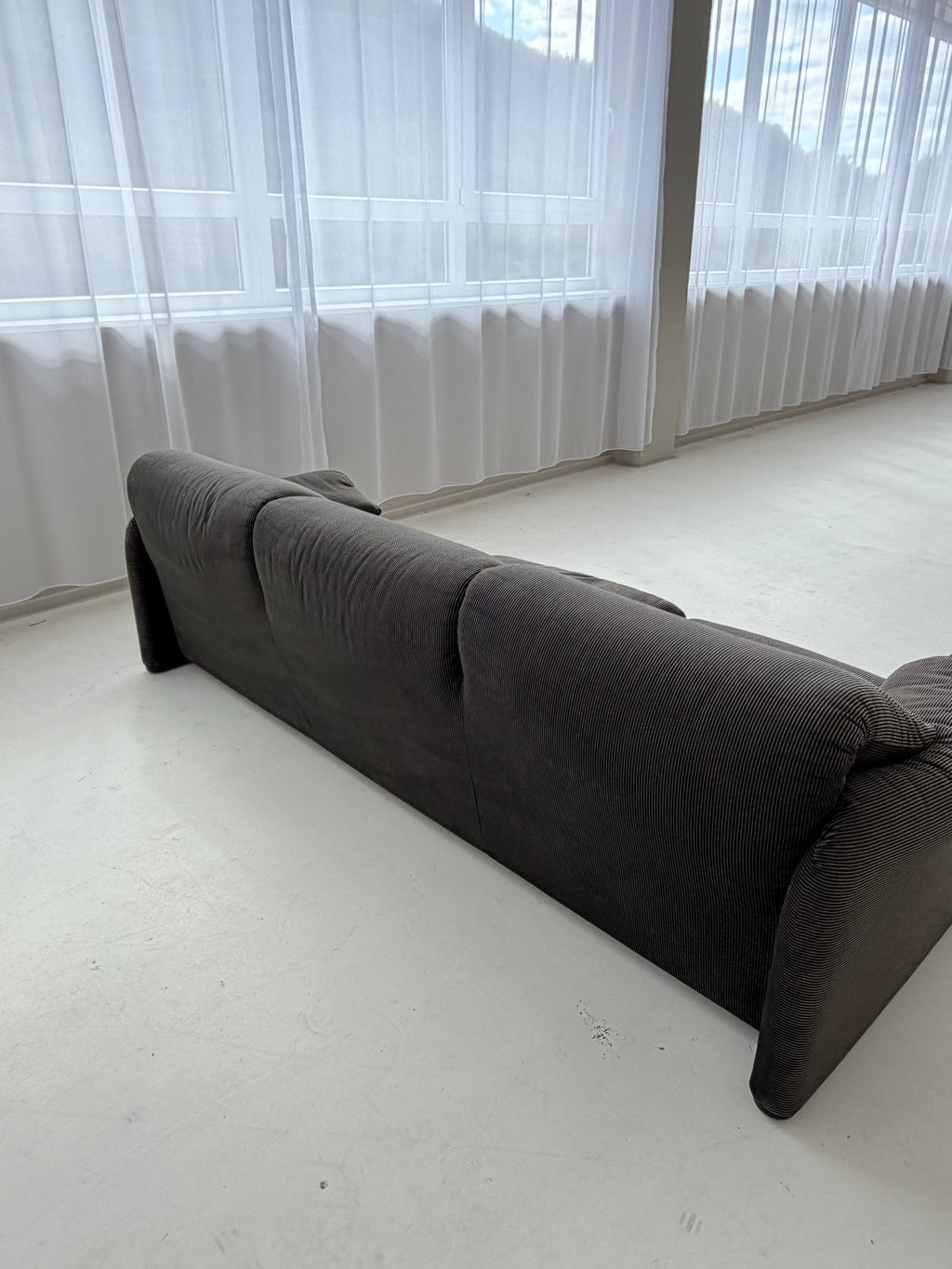 1970s Maralunga Three-Seater Sofa by Vico Magistretti for Cassina