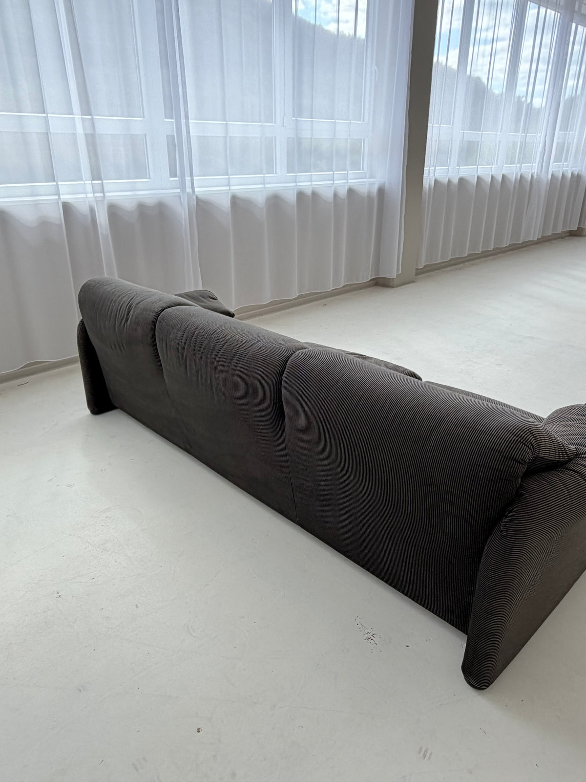 1970s Maralunga Three-Seater Sofa by Vico Magistretti for Cassina