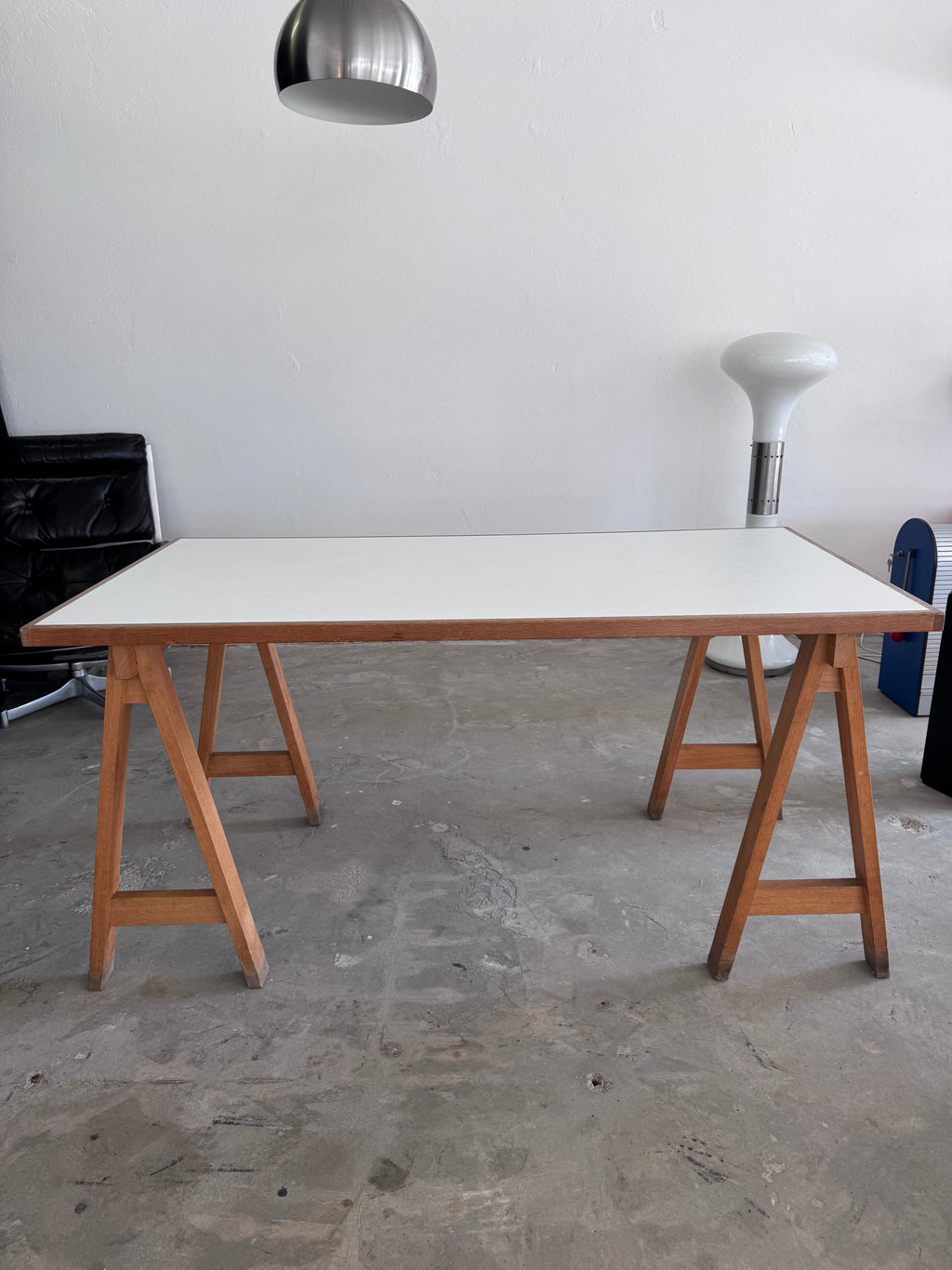 Esstisch zugeschrieben an Karl-Johan Hjerling – skandinavischer Bocktisch – 150 x 80 x 73 cm – Mid Century