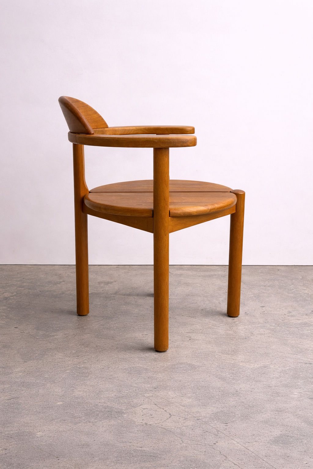1/4 Dänischer Mid Century Esszimmerstuhl, 1960er Vintage Armlehnstuhl aus Erlenholz, Skandinavisches Design, Organische Form