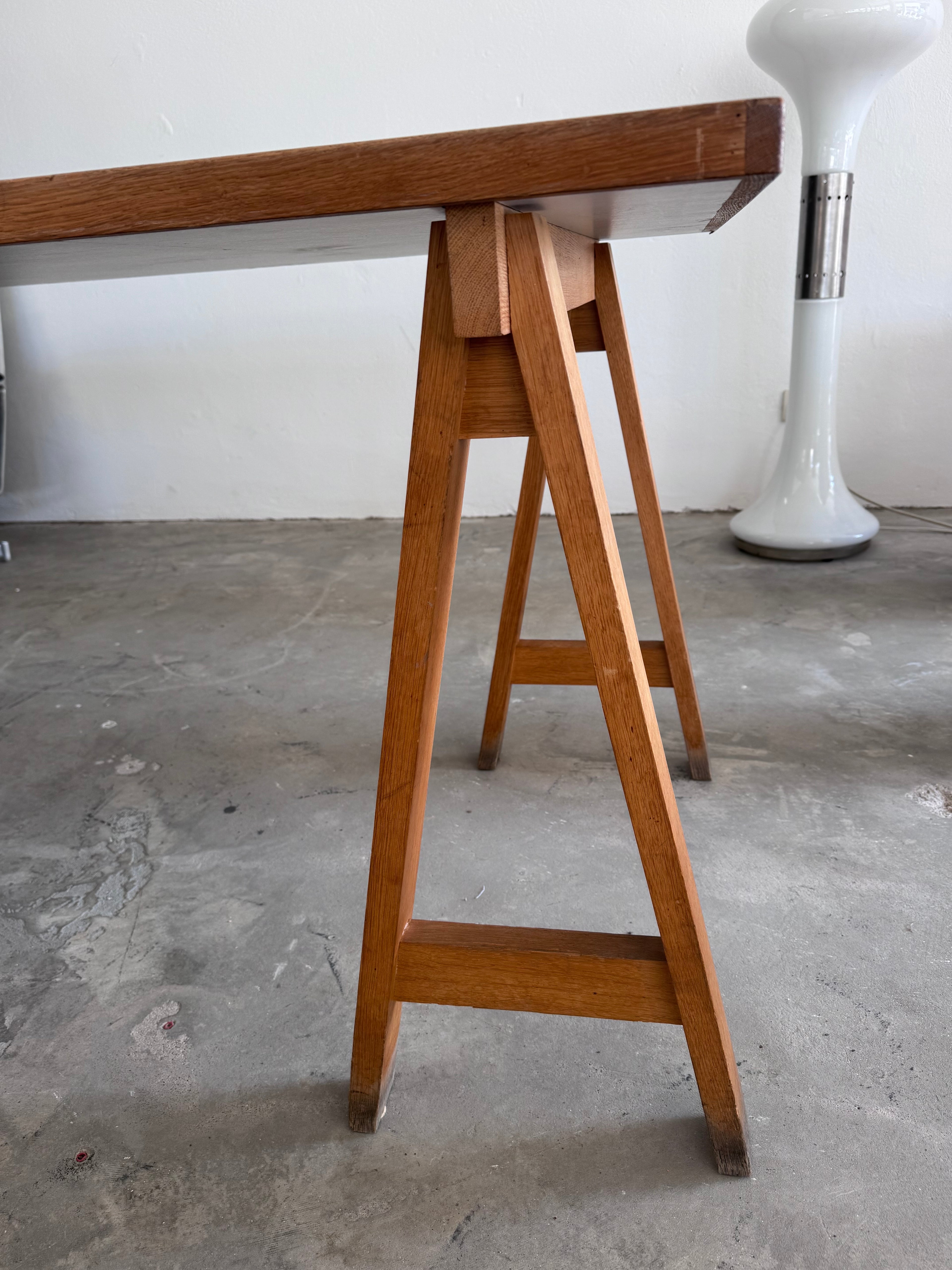 Esstisch zugeschrieben an Karl-Johan Hjerling – skandinavischer Bocktisch – 150 x 80 x 73 cm – Mid Century