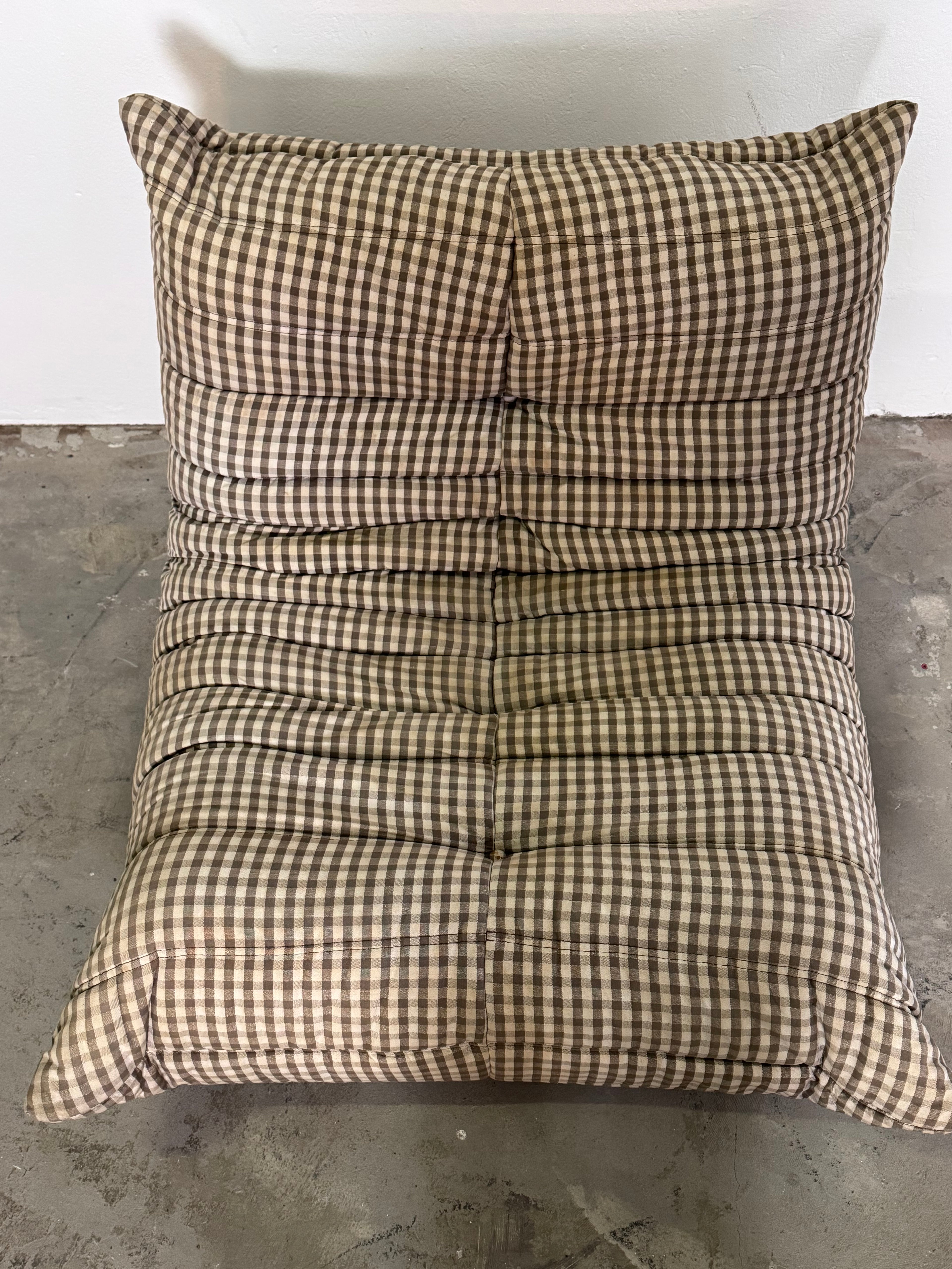 Vintage Ligne Roset Togo Eckelement + Sessel – Originalbezug, Michel Ducaroy Design, 70er/80er Jahre