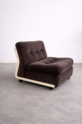 Amanta armchair Sessel by Mario Bellini dunkel brauner Bezugsstoff, C&B Italia (Kopie)