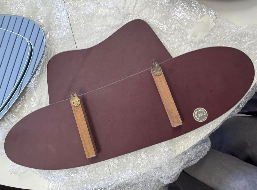 Komplettes Spiegel Set Hat Man von Georges Mathias 1970er Hut Kopf Fliege und Jackett