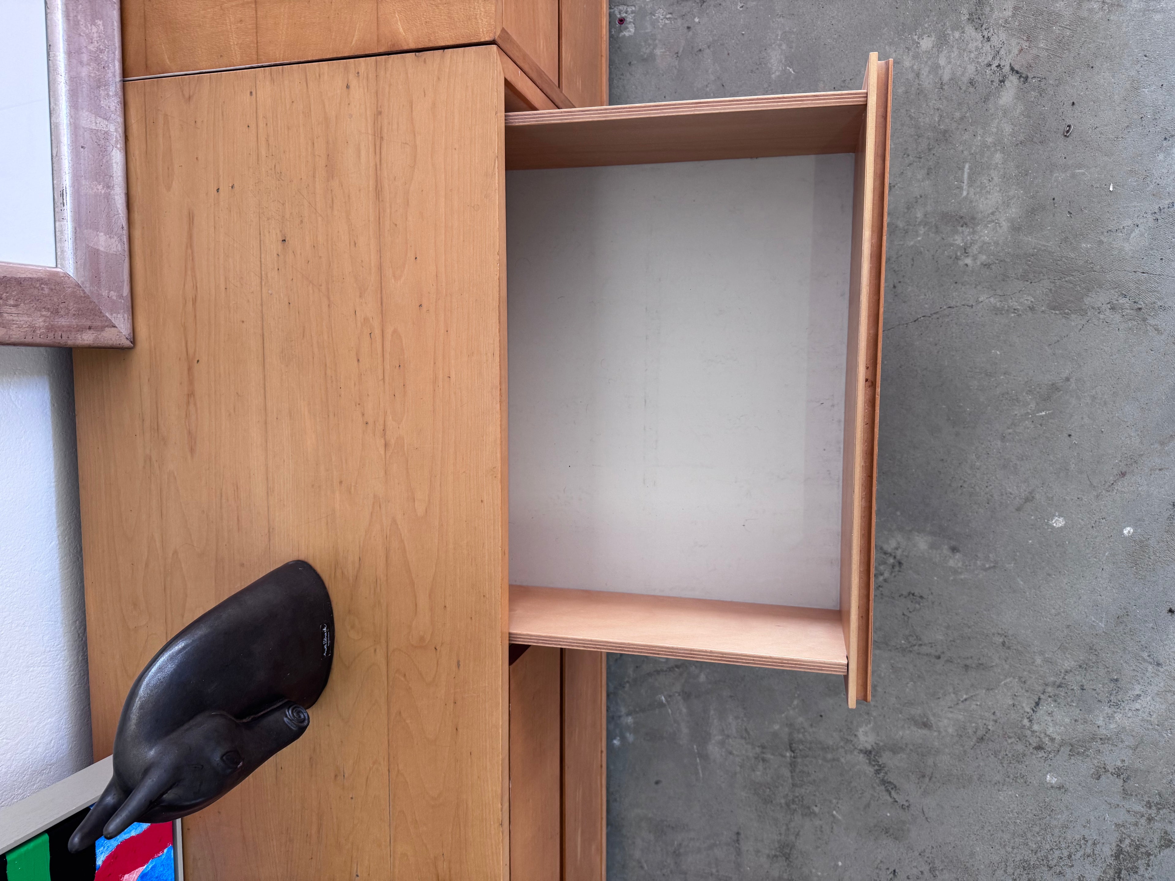 Vintage WK Möbel Sideboard 1960er – Mid Century Lowboard aus Ahornfurnier, Modulare Kommode, German Modernist Cabinet