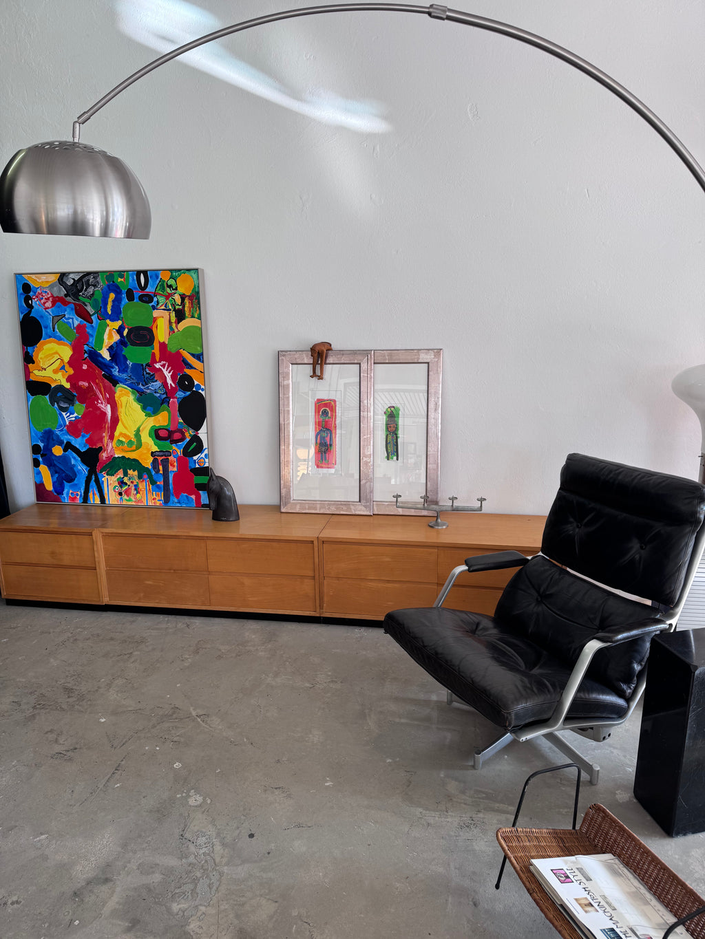 Vintage WK Möbel Sideboard 1960er – Mid Century Lowboard aus Ahornfurnier, Modulare Kommode, German Modernist Cabinet