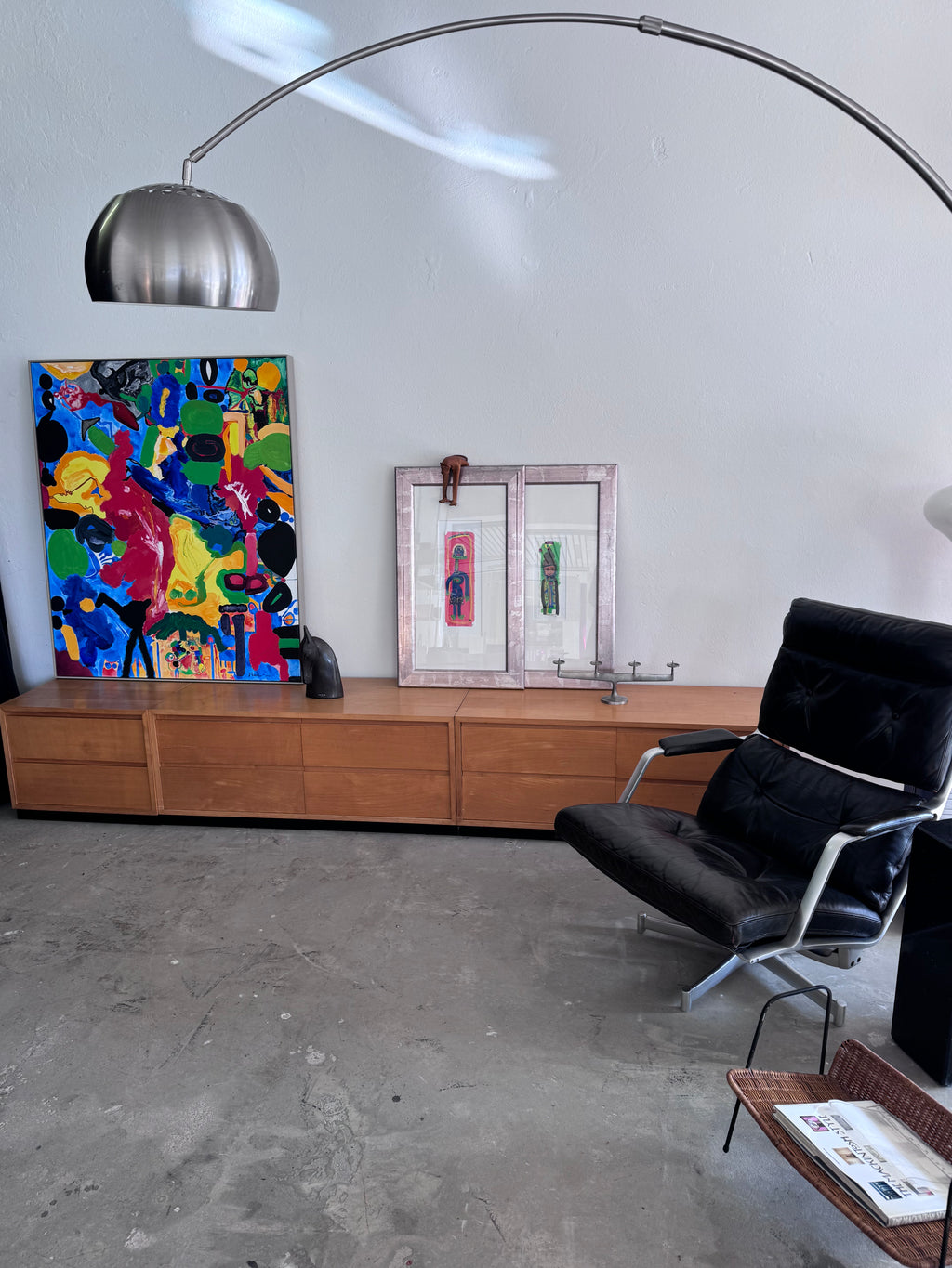 Vintage WK Möbel Sideboard 1960er – Mid Century Lowboard aus Ahornfurnier, Modulare Kommode, German Modernist Cabinet