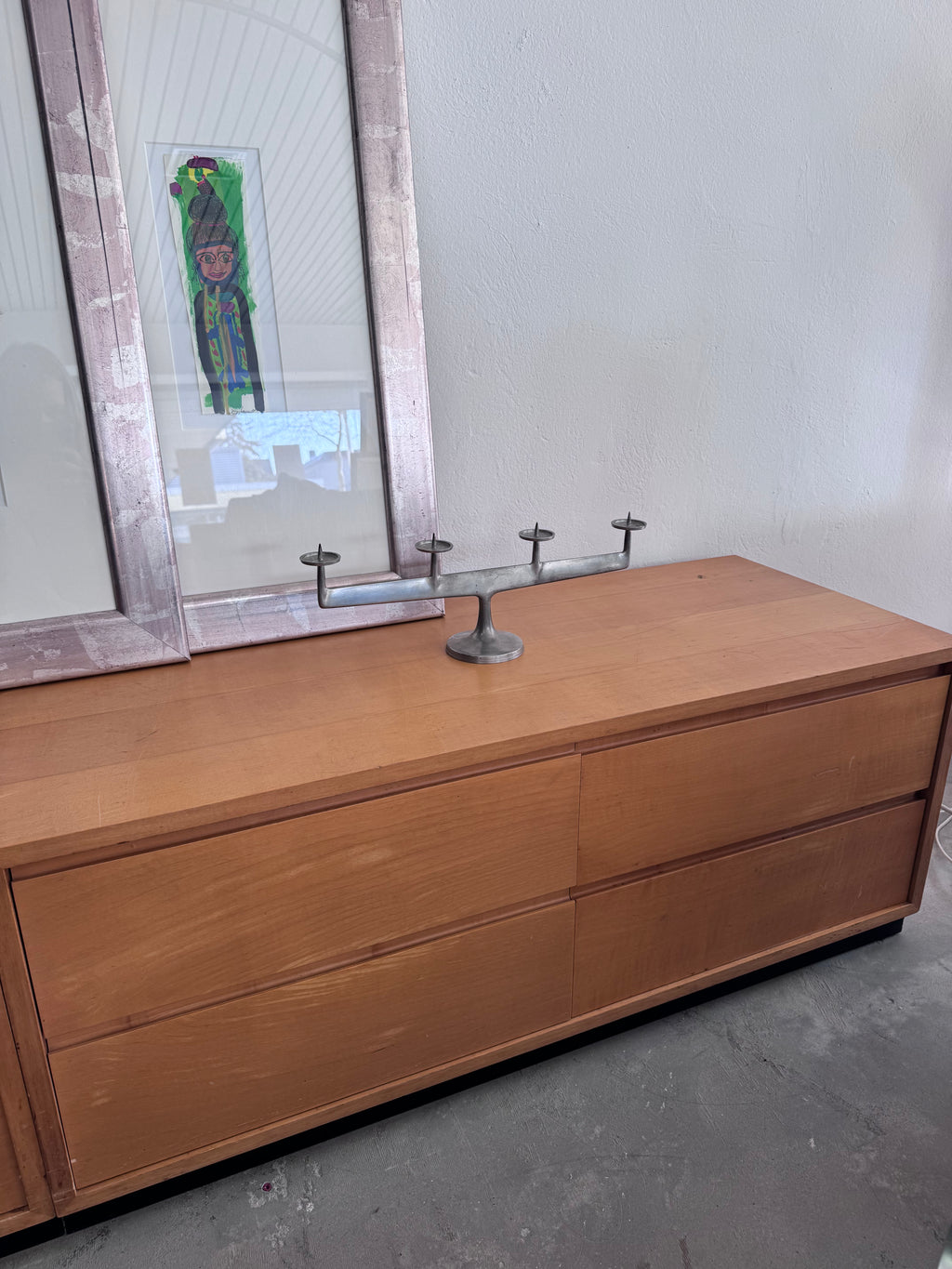 Vintage WK Möbel Sideboard 1960er – Mid Century Lowboard aus Ahornfurnier, Modulare Kommode, German Modernist Cabinet