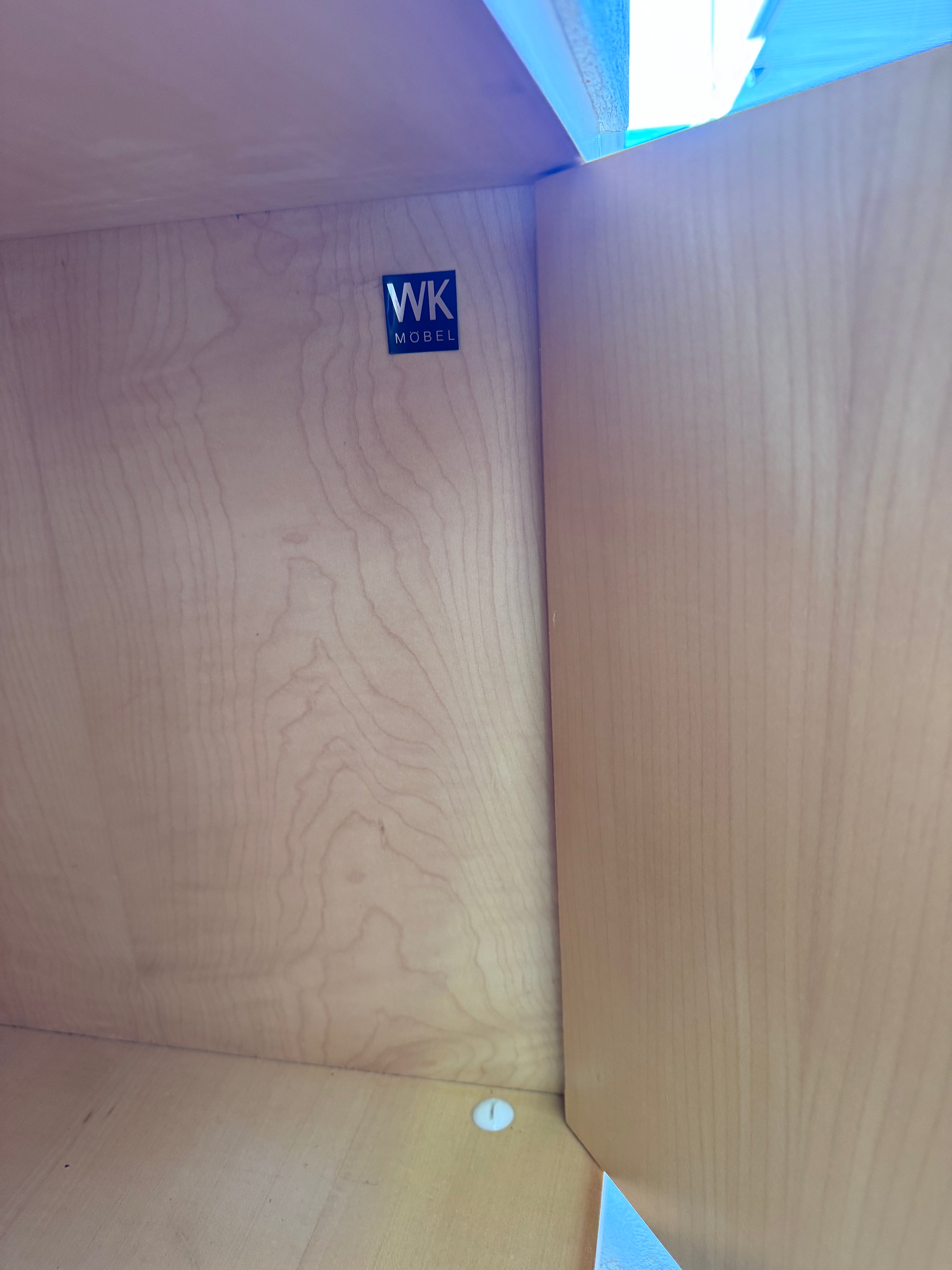 Vintage WK Möbel Sideboard 1960er – Mid Century Lowboard aus Ahornfurnier, Modulare Kommode, German Modernist Cabinet