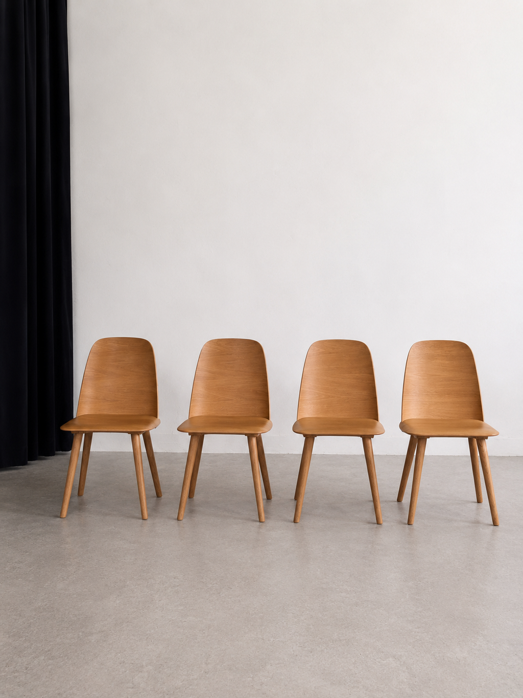 Original Muuto „Nerd Chair“ von David Geckeler in der frühen 2013er Version aus Eiche