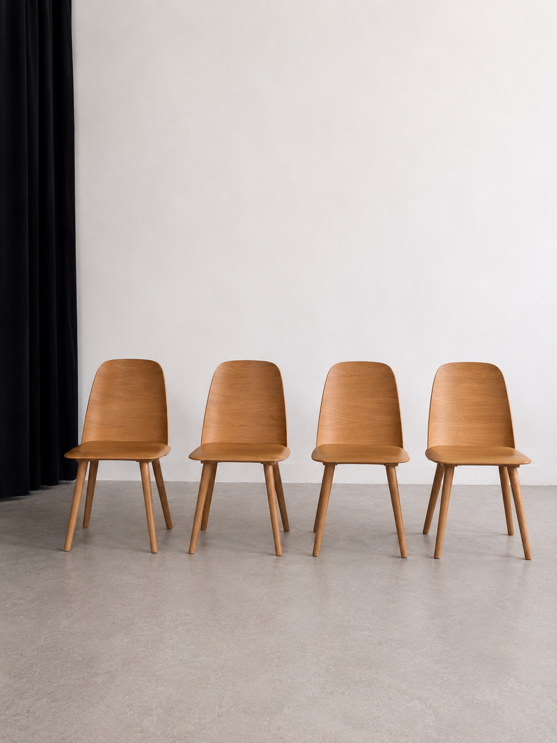 Original Muuto „Nerd Chair“ von David Geckeler in der frühen 2013er Version aus Eiche