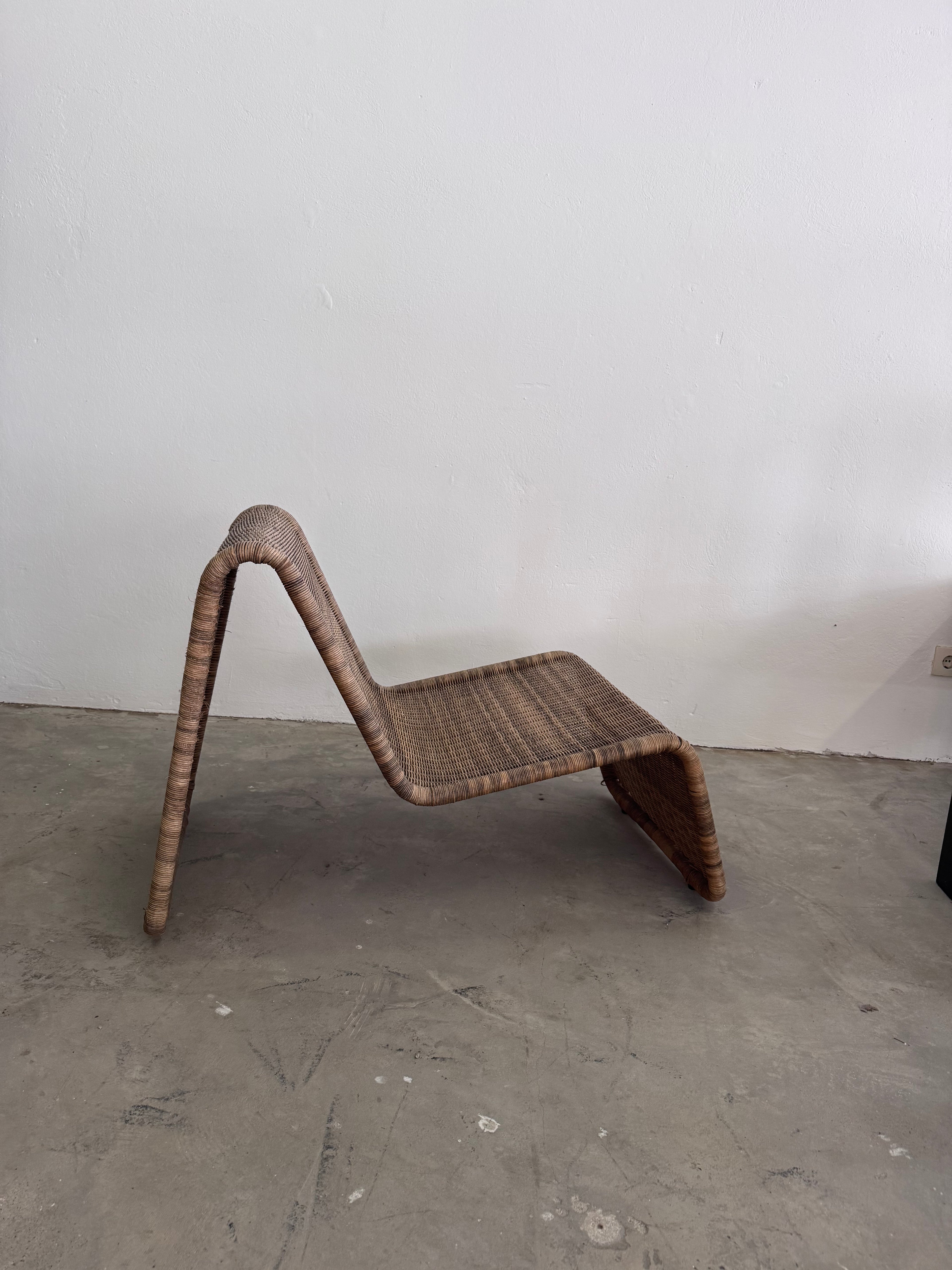 Ikea “Hestra” Rattan Lounge Chair, 1982 – Scandinavian Design, inspired by Tito Agnoli for Bonacina, Mid-Century Modern Original