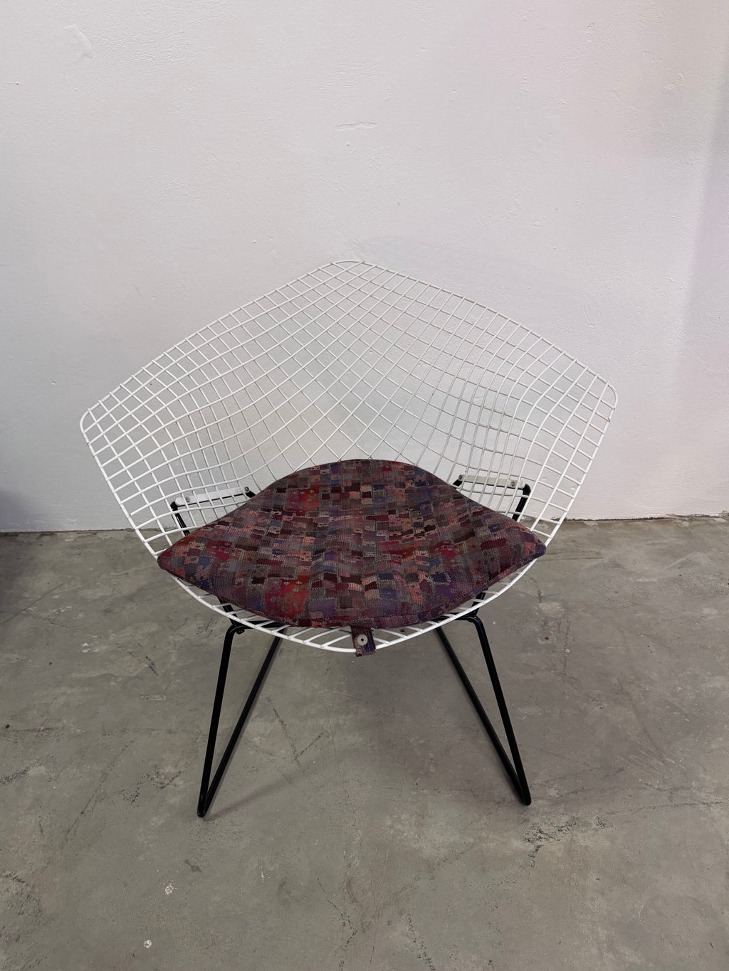 Diamond Chair von Harry Bertoia für Knoll International, USA, 1950er schwarz weiss